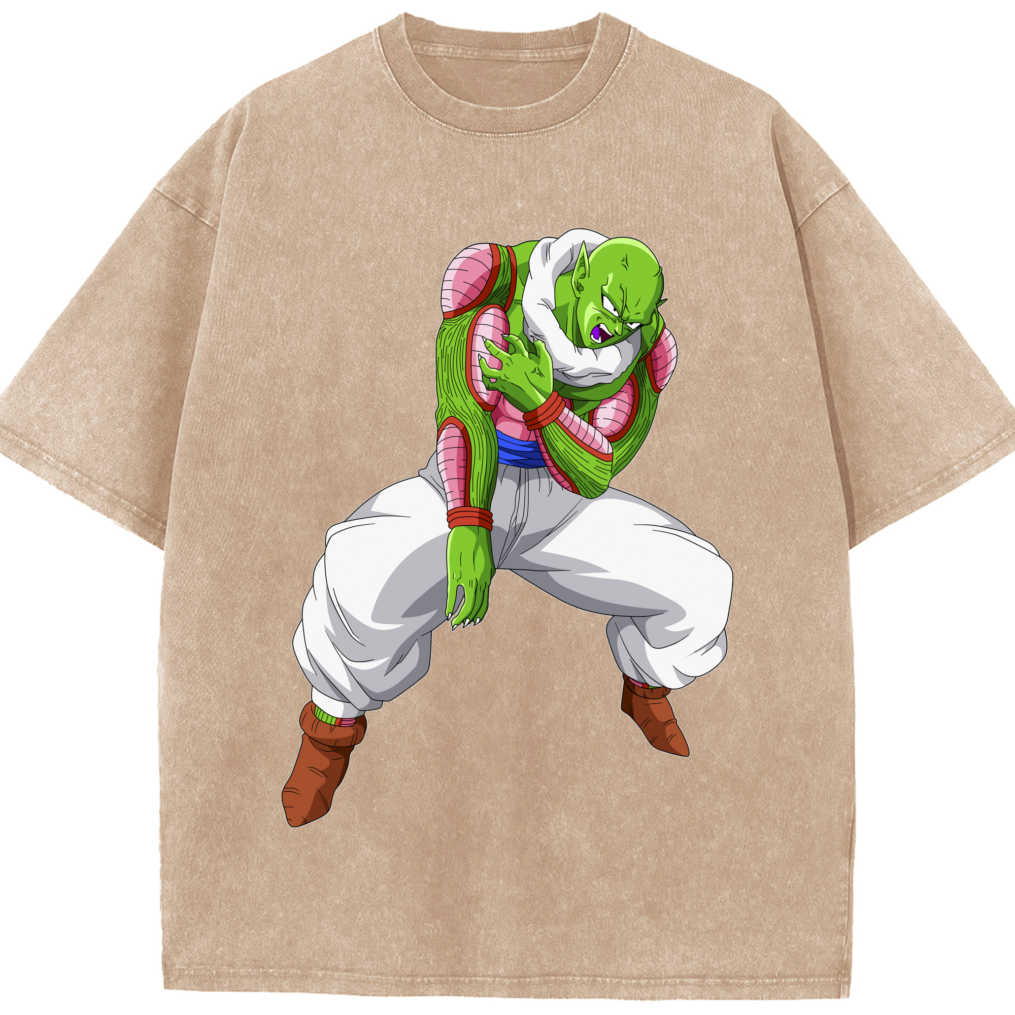 （画像用） ドラゴンボール ピッコロ DRAGON BALL Piccolo 綿100% ヴィンテージ風 半袖Tシャツ（フロントプリント）