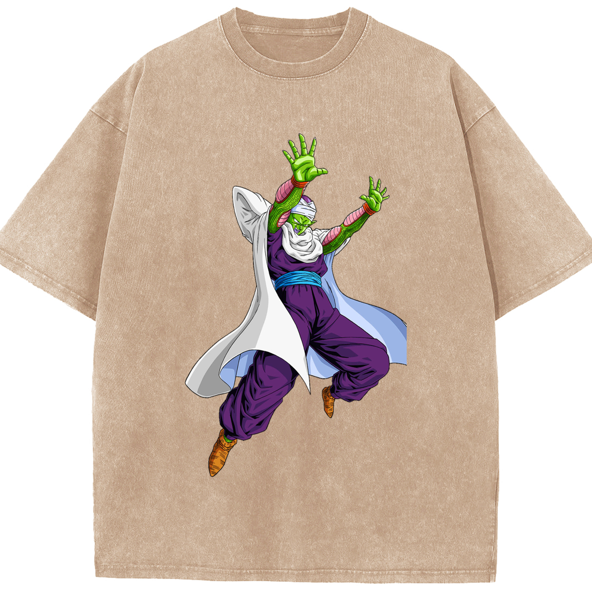 （画像用） ドラゴンボール ピッコロ DRAGON BALL Piccolo 綿100% ヴィンテージ風 半袖Tシャツ（フロントプリント）