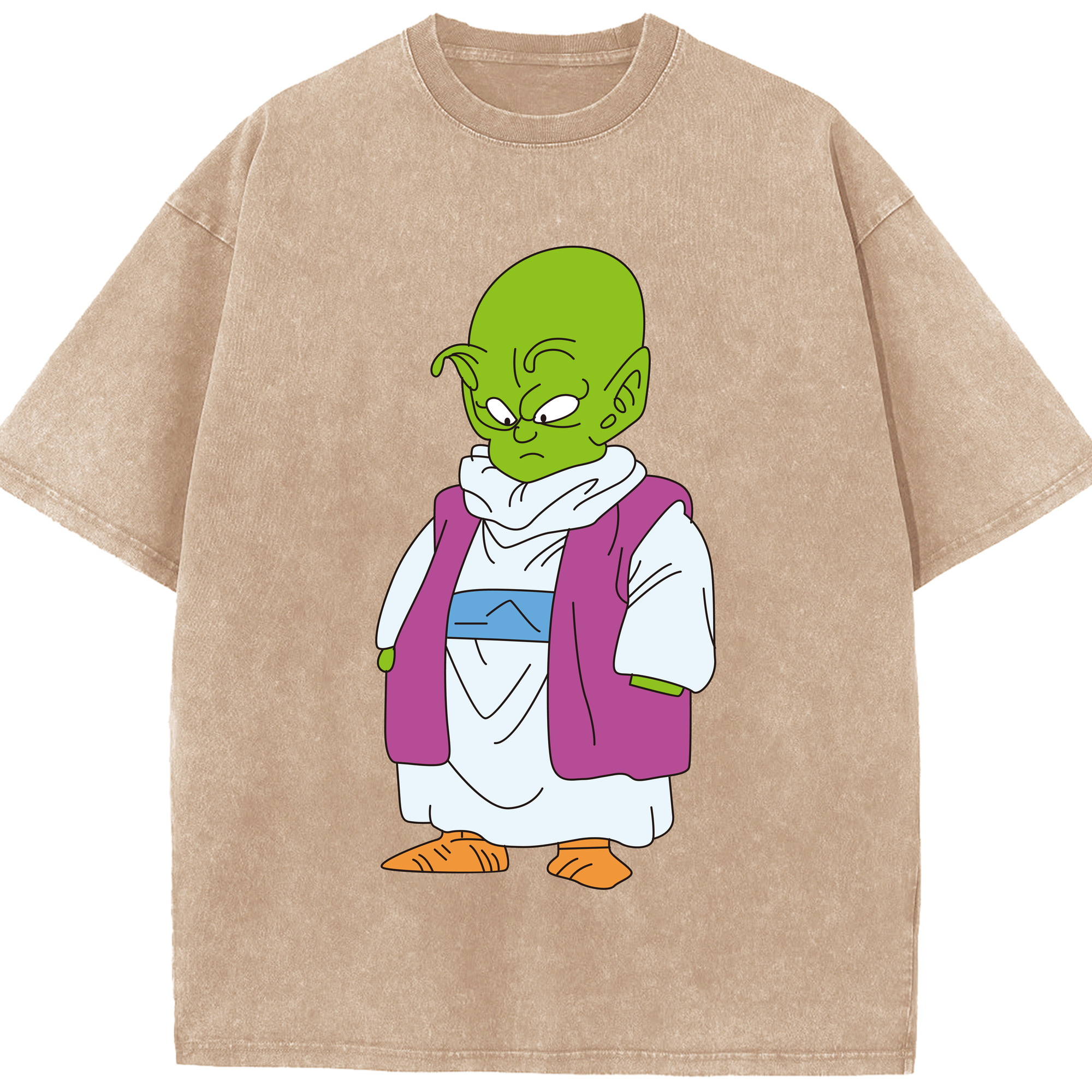 （画像用） ドラゴンボール ピッコロ DRAGON BALL Piccolo 綿100% ヴィンテージ風 半袖Tシャツ（フロントプリント）