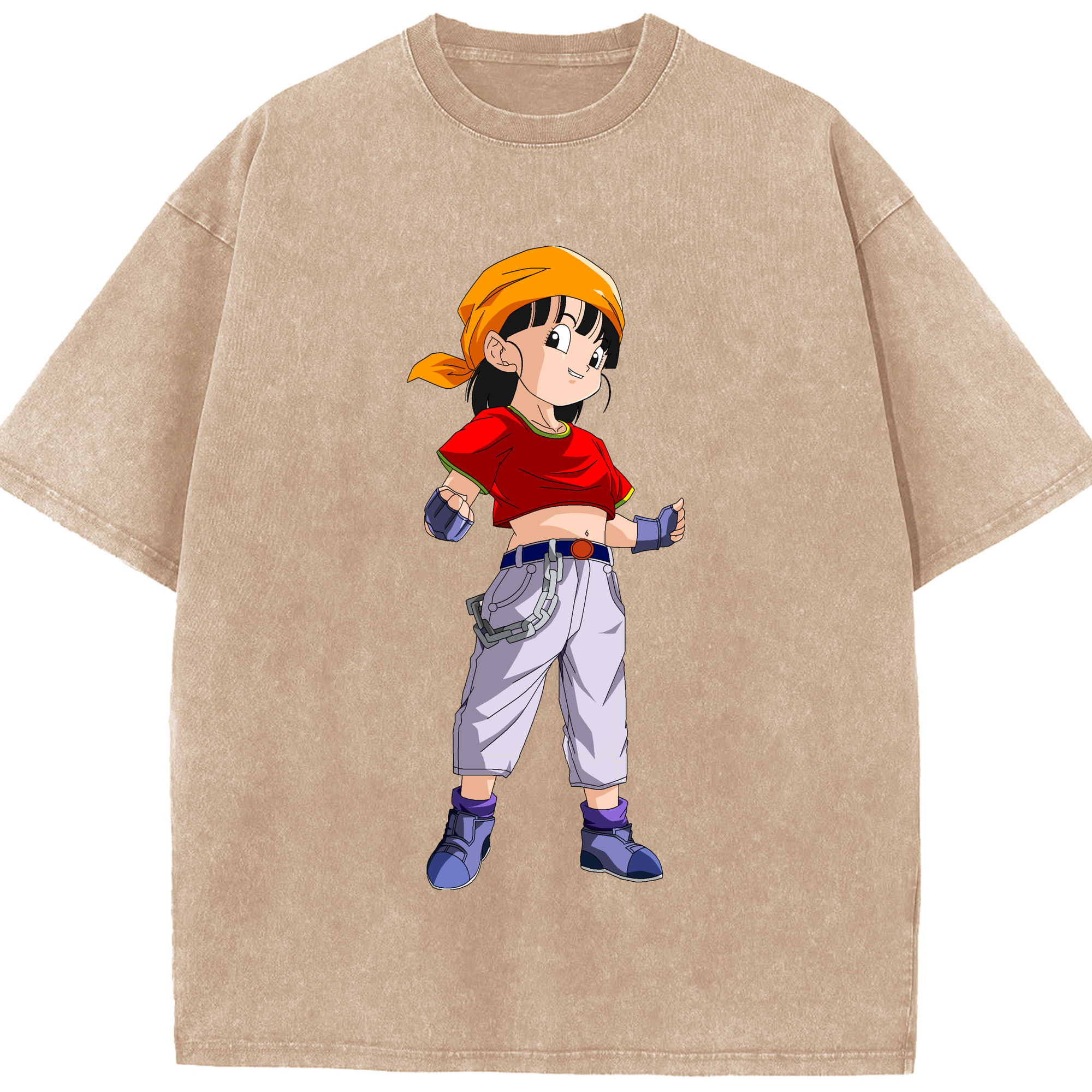 （画像用） ドラゴンボール パン DRAGON BALL Pan 綿100% ヴィンテージ風 半袖Tシャツ（フロントプリント）