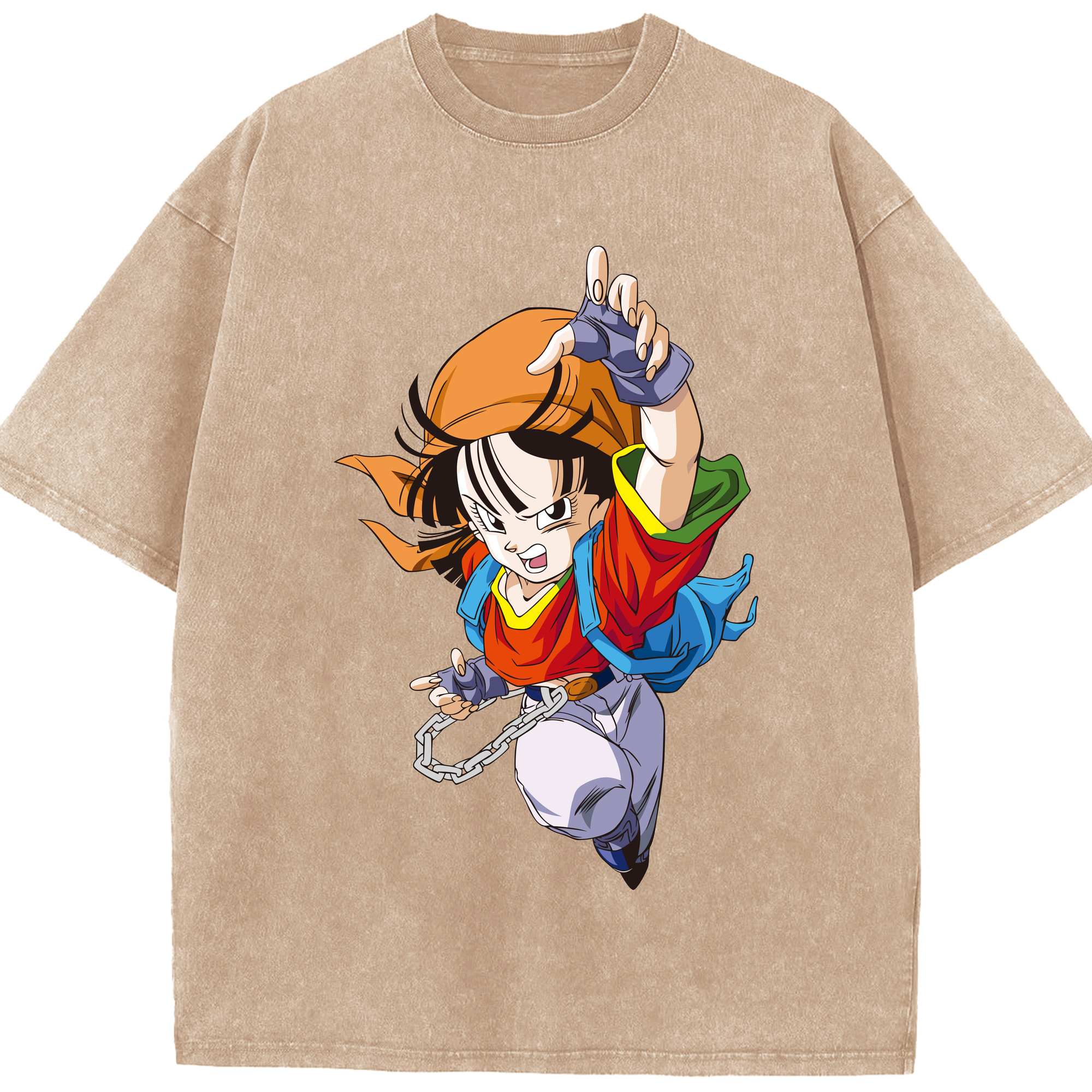 （画像用） ドラゴンボール パン DRAGON BALL Pan 綿100% ヴィンテージ風 半袖Tシャツ（フロントプリント）