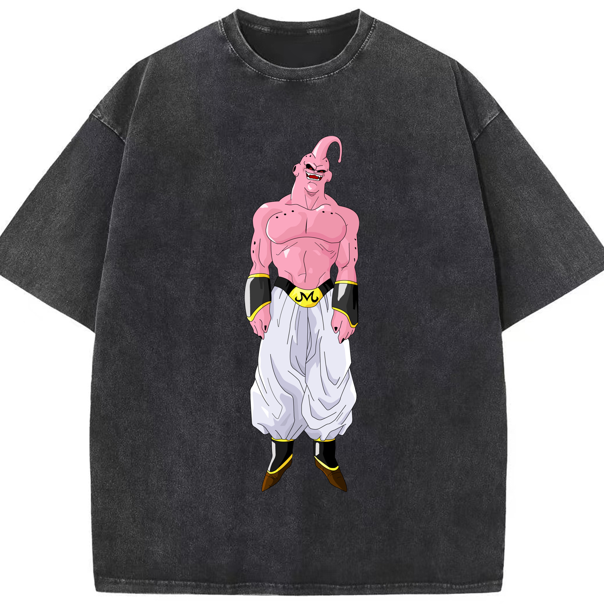 （画像用） ドラゴンボール 魔人ブウ DRAGON BALL Majin Buu 綿100% ヴィンテージ風 半袖Tシャツ（フロントプリント）
