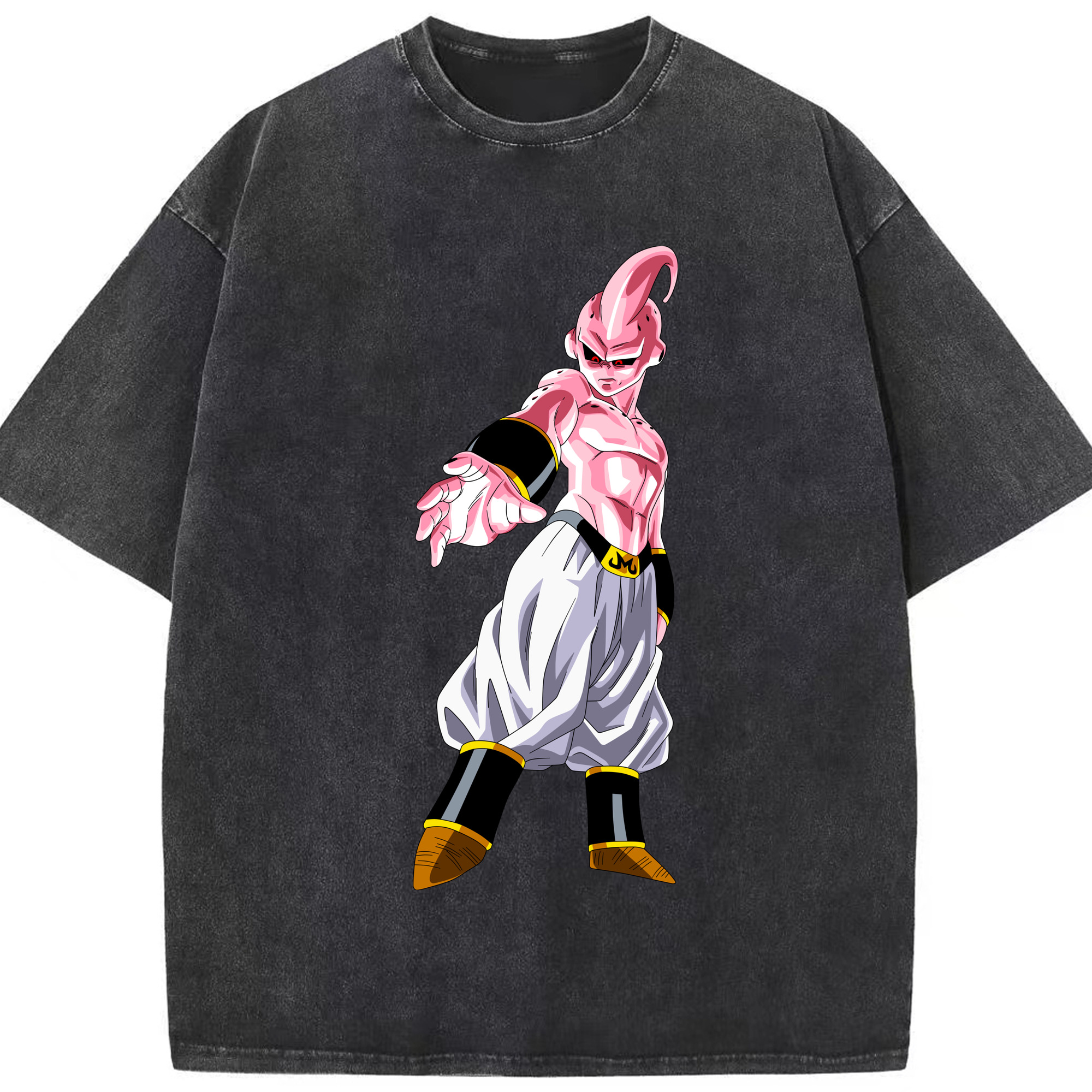 （画像用） ドラゴンボール 魔人ブウ DRAGON BALL Majin Buu 綿100% ヴィンテージ風 半袖Tシャツ（フロントプリント）