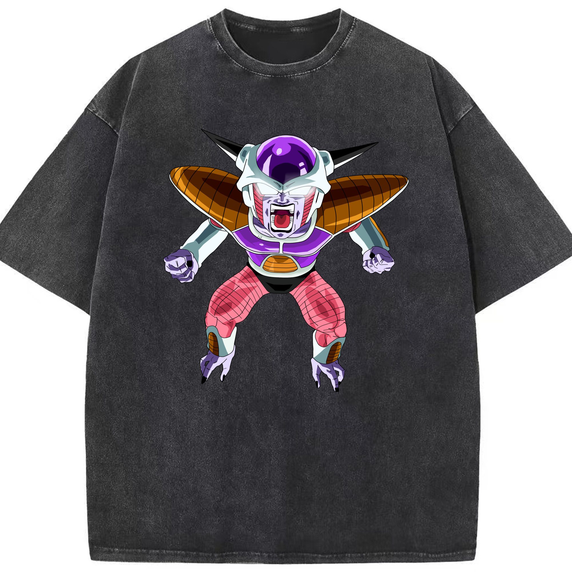 （画像用） ドラゴンボール フリーザ DRAGON BALL Frieza 綿100% ヴィンテージ風 半袖Tシャツ（フロントプリント）
