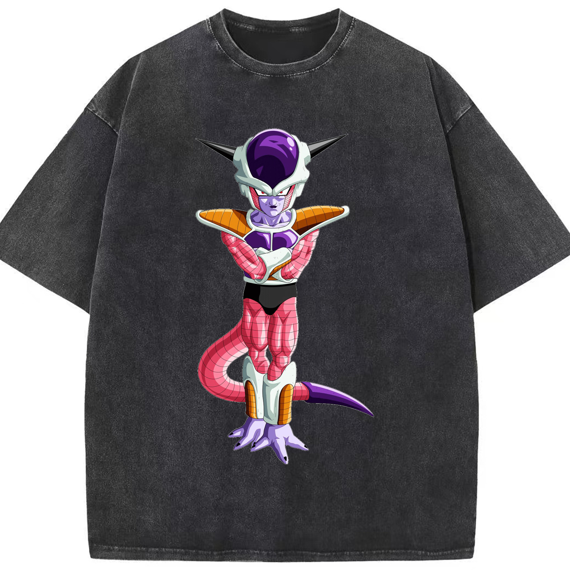（画像用） ドラゴンボール フリーザ DRAGON BALL Frieza 綿100% ヴィンテージ風 半袖Tシャツ（フロントプリント）
