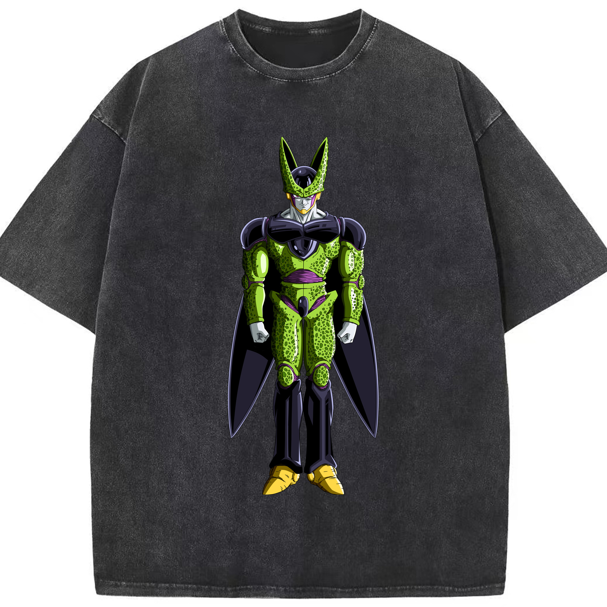 （画像用） ドラゴンボール セル DRAGON BALL Cell 綿100% ヴィンテージ風 半袖Tシャツ（フロントプリント）
