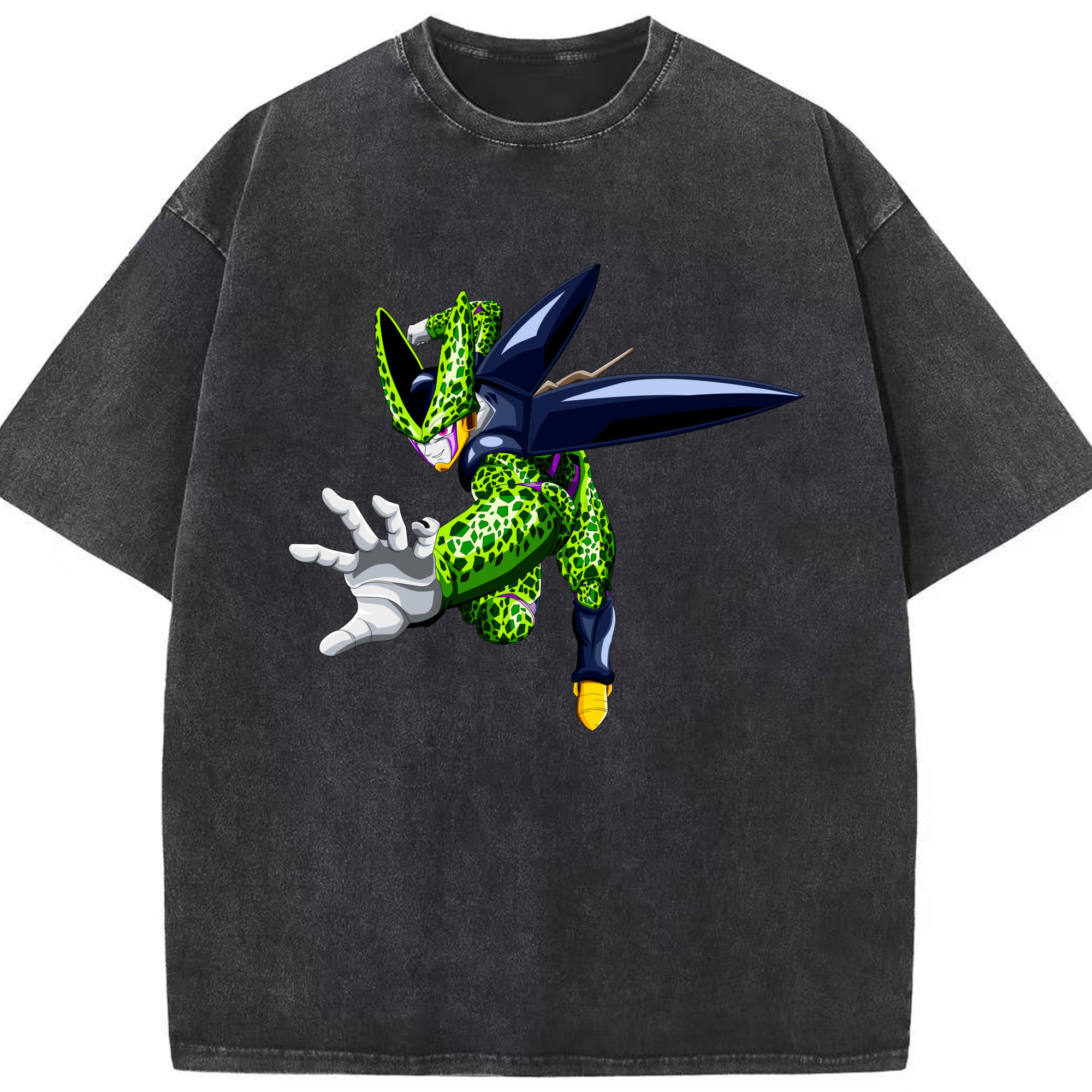 （画像用） ドラゴンボール セル DRAGON BALL Cell 綿100% ヴィンテージ風 半袖Tシャツ（フロントプリント）