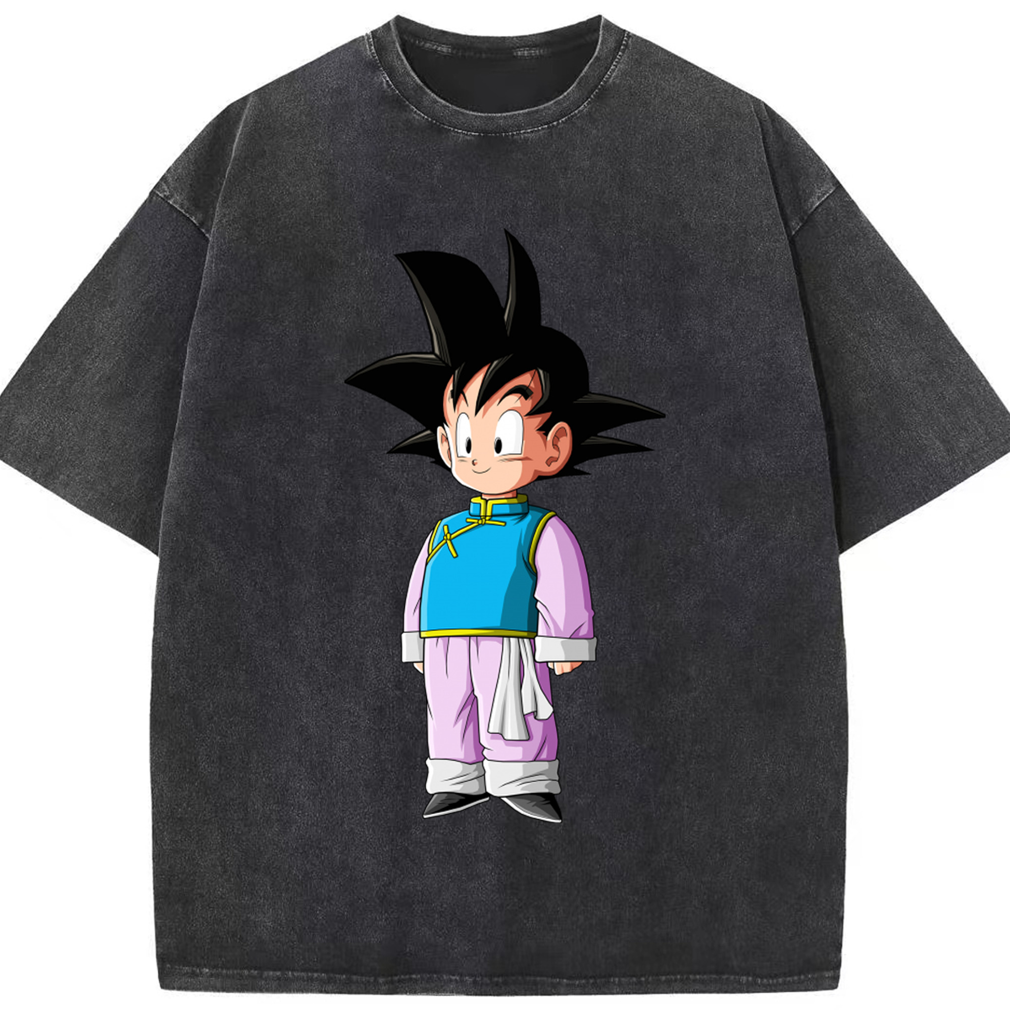 （画像用） ドラゴンボール 孫悟空（そん ごくう）Son Goku カカロット DRAGON BALL Kakarotto 綿100% ヴィンテージ風 半袖Tシャツ（フロントプリント）