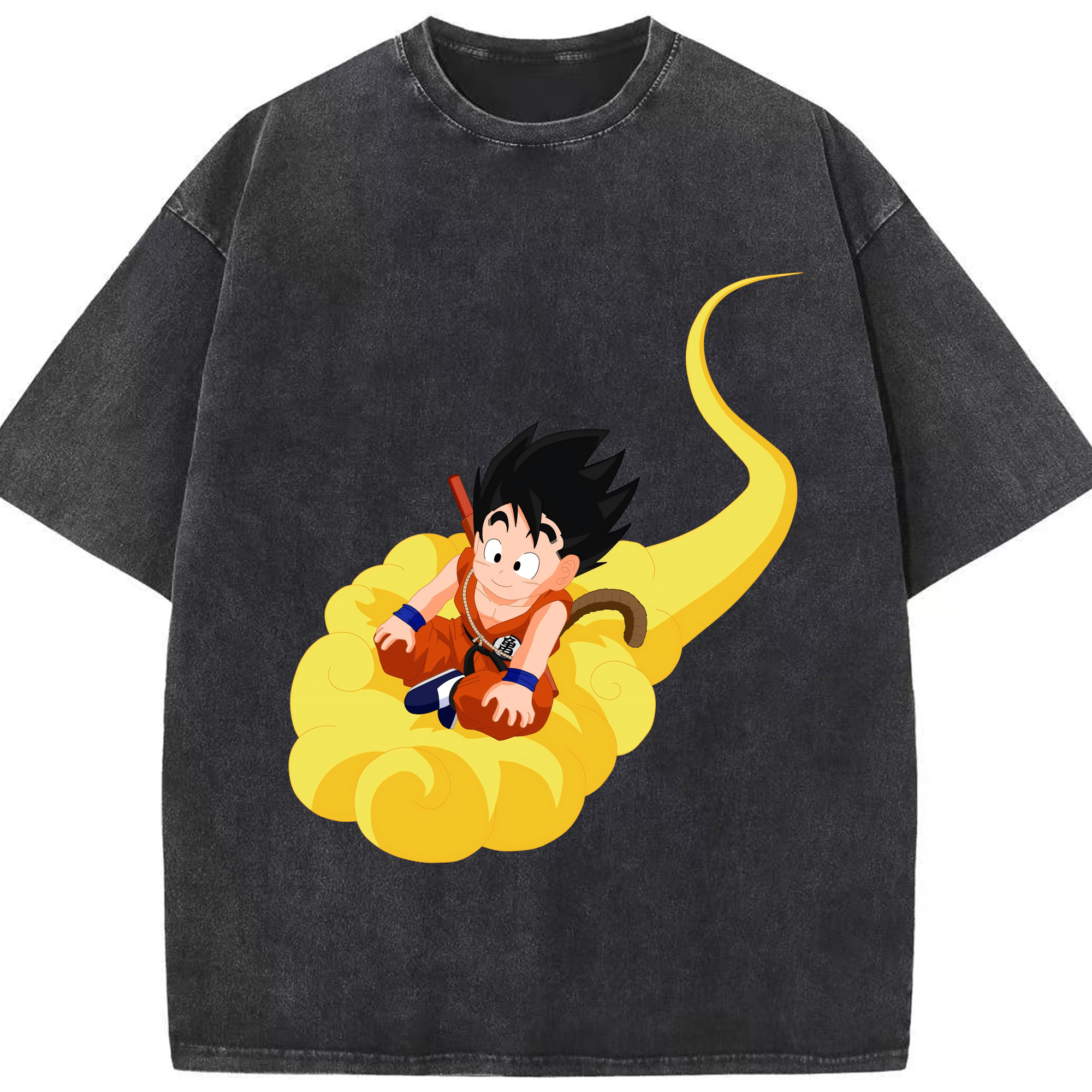 （画像用） ドラゴンボール 孫悟空（そん ごくう）Son Goku カカロット DRAGON BALL Kakarotto 綿100% ヴィンテージ風 半袖Tシャツ（フロントプリント）
