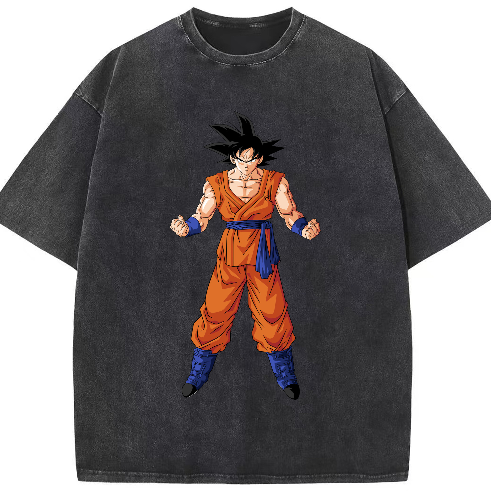 （画像用） ドラゴンボール 孫悟空（そん ごくう）Son Goku カカロット DRAGON BALL Kakarotto 綿100% ヴィンテージ風 半袖Tシャツ（フロントプリント）