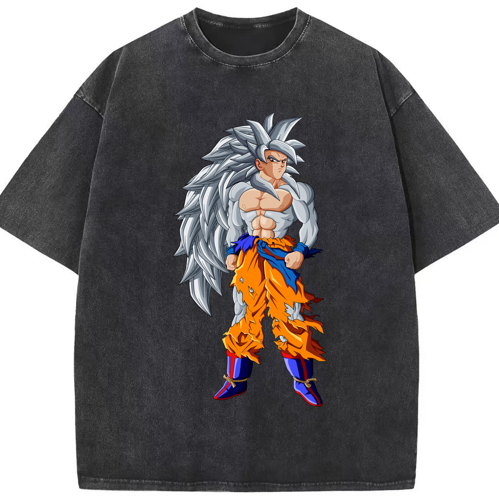 （画像用） ドラゴンボール 孫悟空（そん ごくう）Son Goku カカロット DRAGON BALL Kakarotto 綿100% ヴィンテージ風 半袖Tシャツ（フロントプリント）