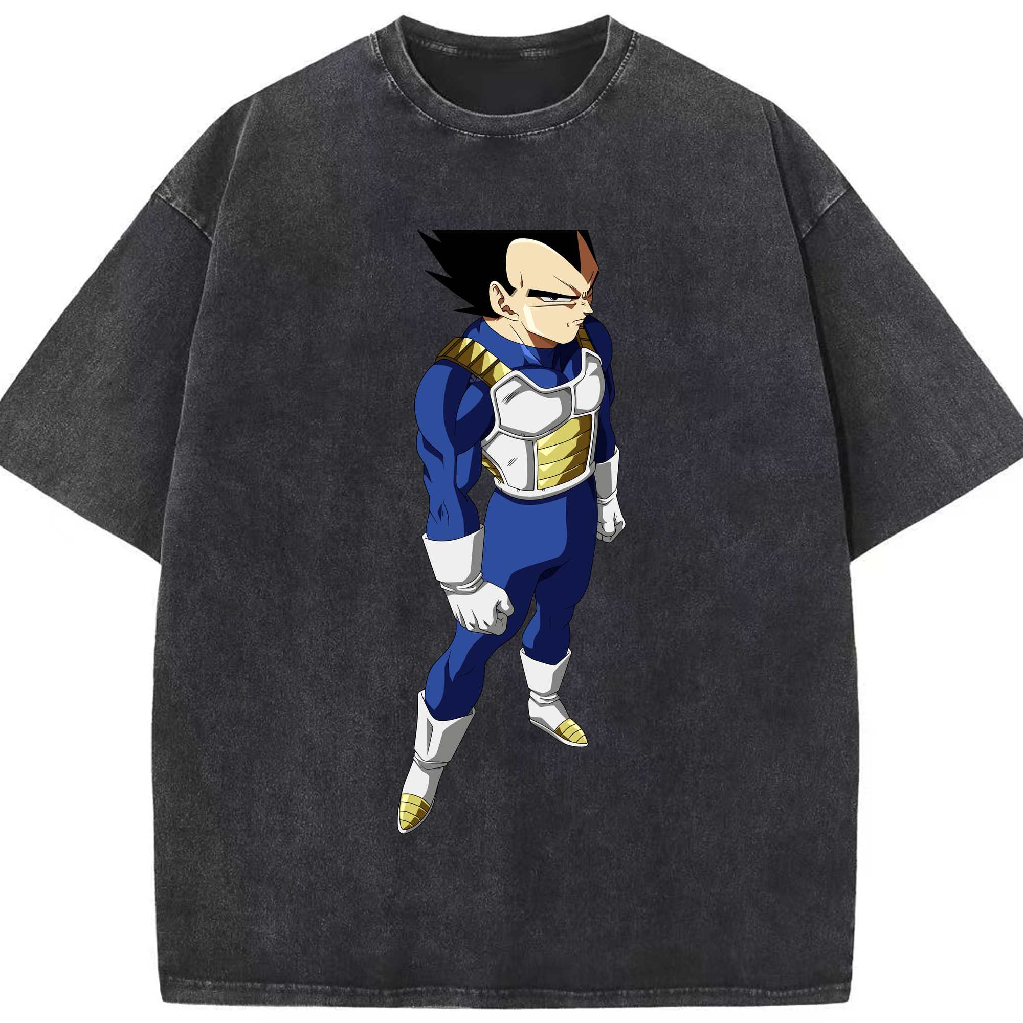 （画像用） ドラゴンボール ベジータ四世（Bejīta Yonsei）DRAGON BALL Vegeta IV 綿100% ヴィンテージ風 半袖Tシャツ（フロントプリント）