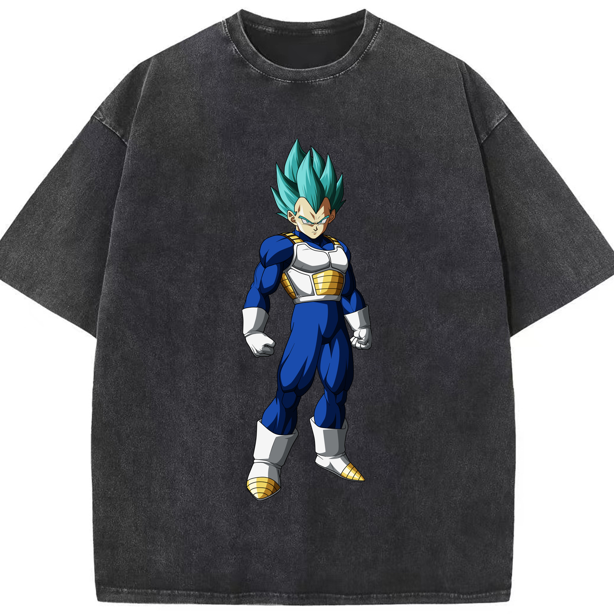 （画像用） ドラゴンボール ベジータ四世（Bejīta Yonsei）DRAGON BALL Vegeta IV 綿100% ヴィンテージ風 半袖Tシャツ（フロントプリント）