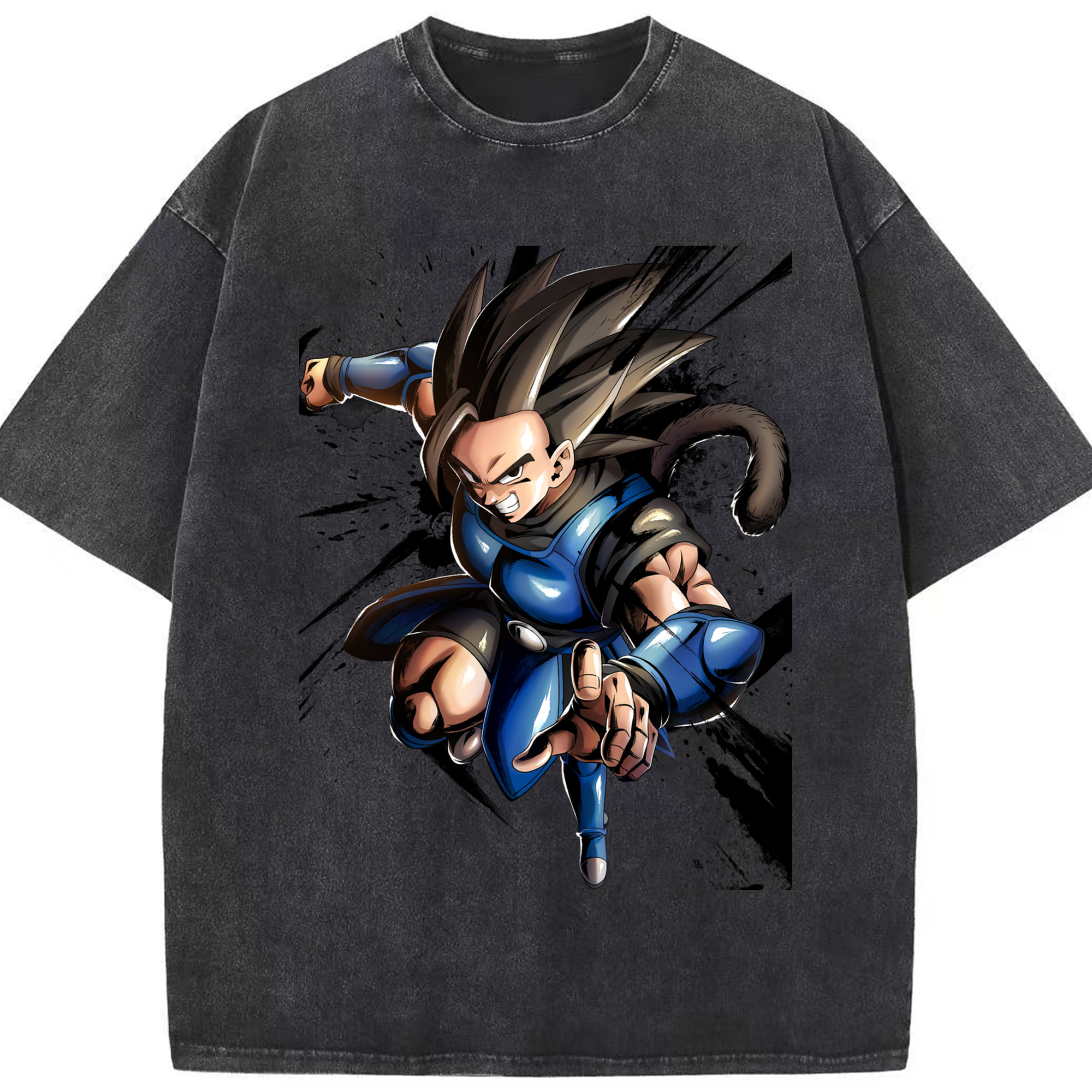 （画像用） ドラゴンボール ベジータ四世（Bejīta Yonsei）DRAGON BALL Vegeta IV 綿100% ヴィンテージ風 半袖Tシャツ（フロントプリント）