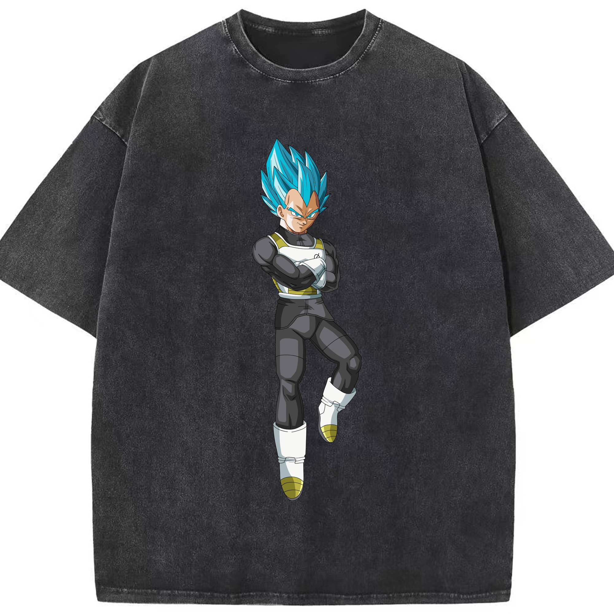 （画像用） ドラゴンボール ベジータ四世（Bejīta Yonsei）DRAGON BALL Vegeta IV 綿100% ヴィンテージ風 半袖Tシャツ（フロントプリント）