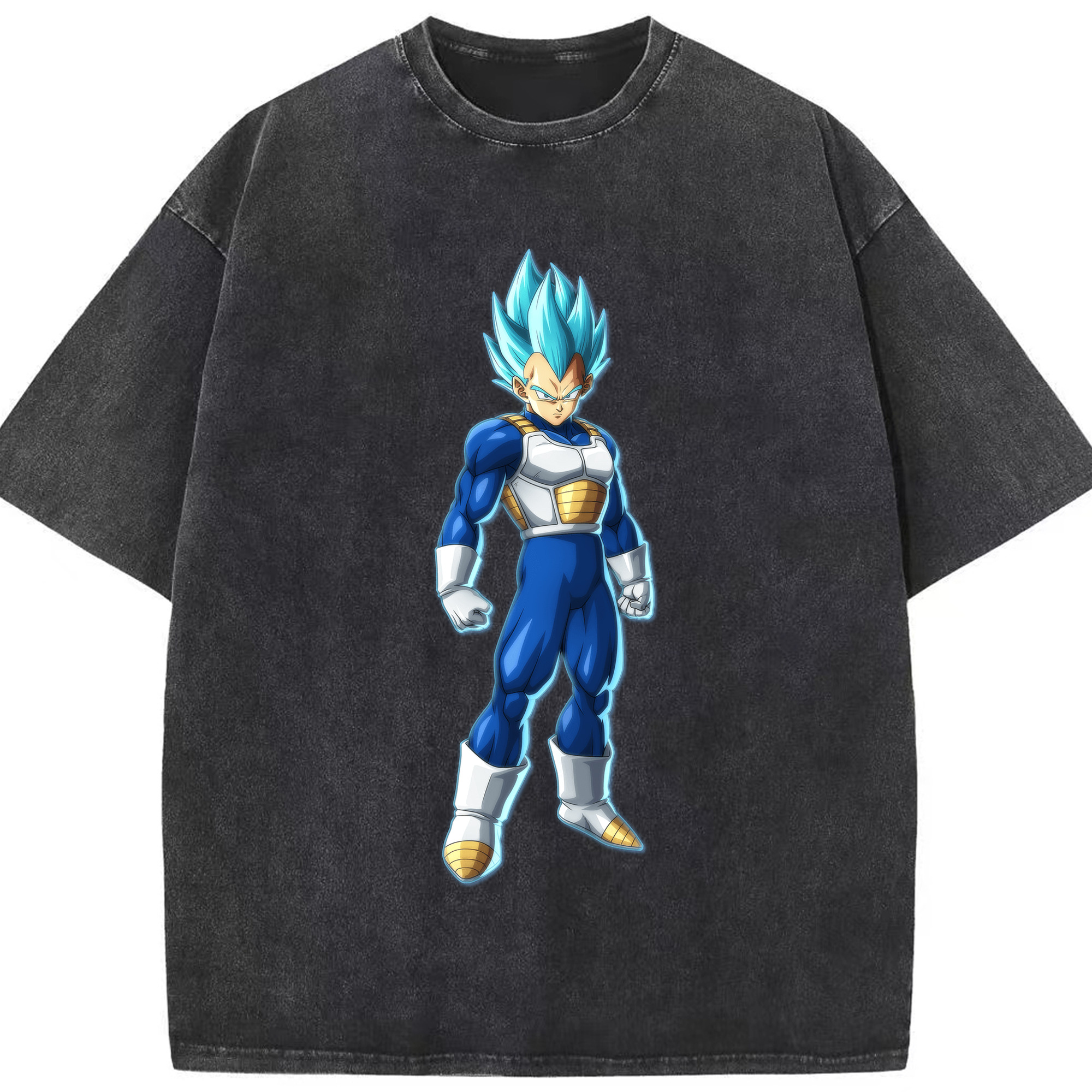 （画像用） ドラゴンボール ベジータ四世（Bejīta Yonsei）DRAGON BALL Vegeta IV 綿100% ヴィンテージ風 半袖Tシャツ（フロントプリント）