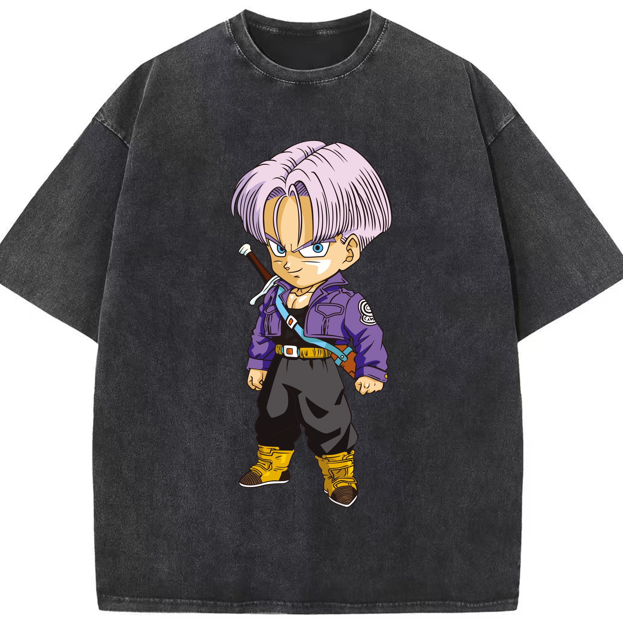 （画像用） ドラゴンボール トランクス（Torankusu）DRAGON BALL Trunks 綿100% ヴィンテージ風 半袖Tシャツ（フロントプリント）