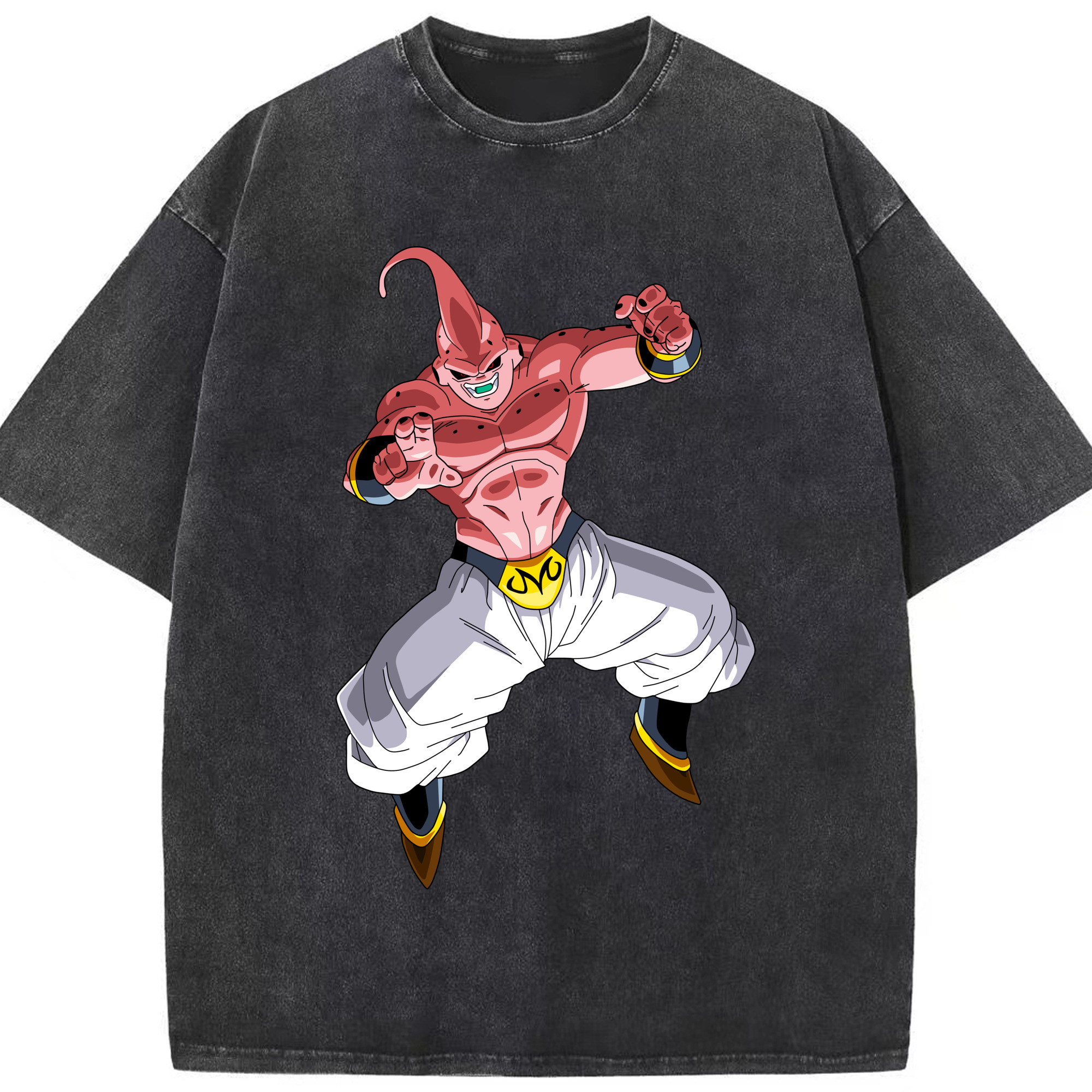 （画像用） ドラゴンボール 魔人ブウ DRAGON BALL Majin Buu 綿100% ヴィンテージ風 半袖Tシャツ（フロントプリント）