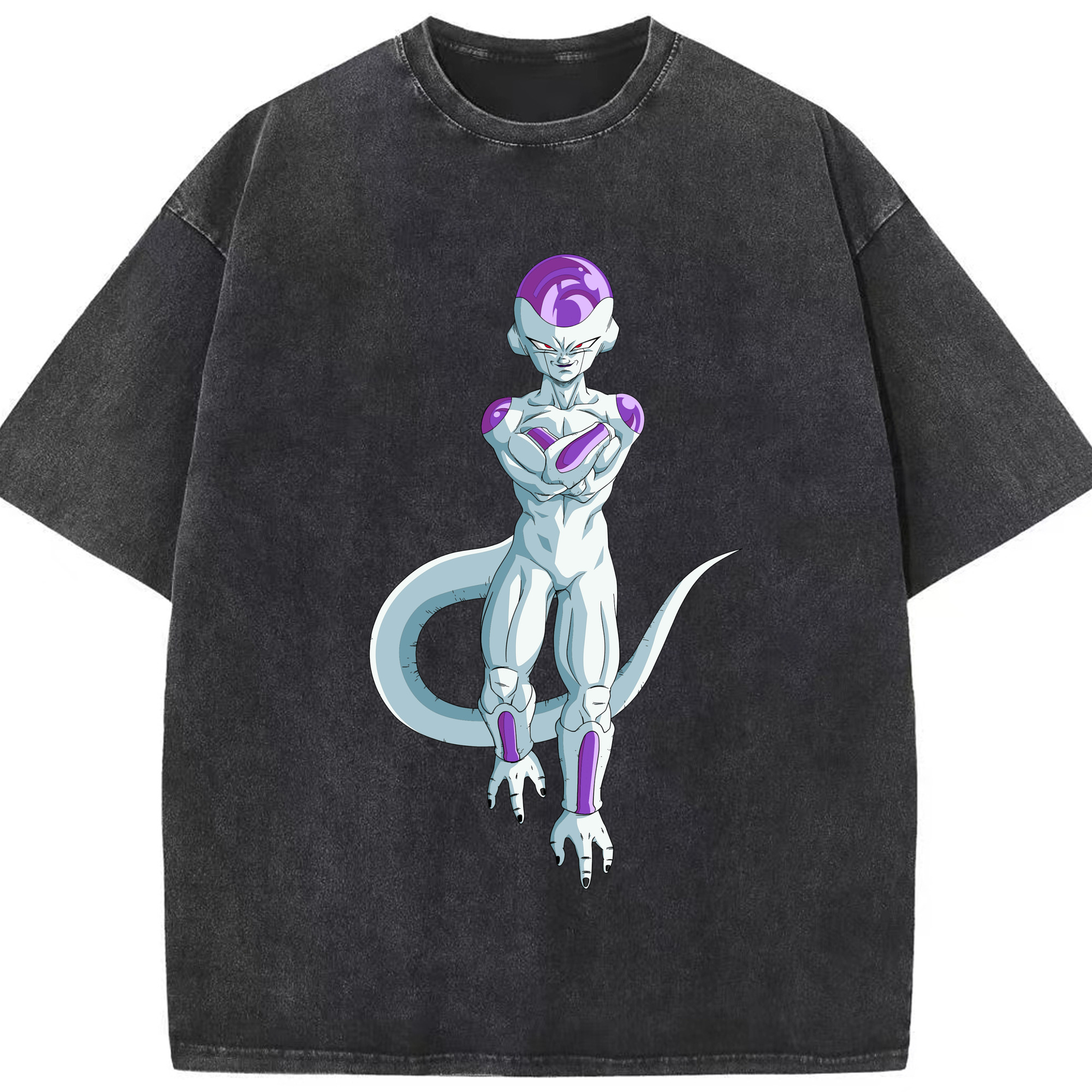 （画像用） ドラゴンボール フリーザ DRAGON BALL Frieza 綿100% ヴィンテージ風 半袖Tシャツ（フロントプリント）
