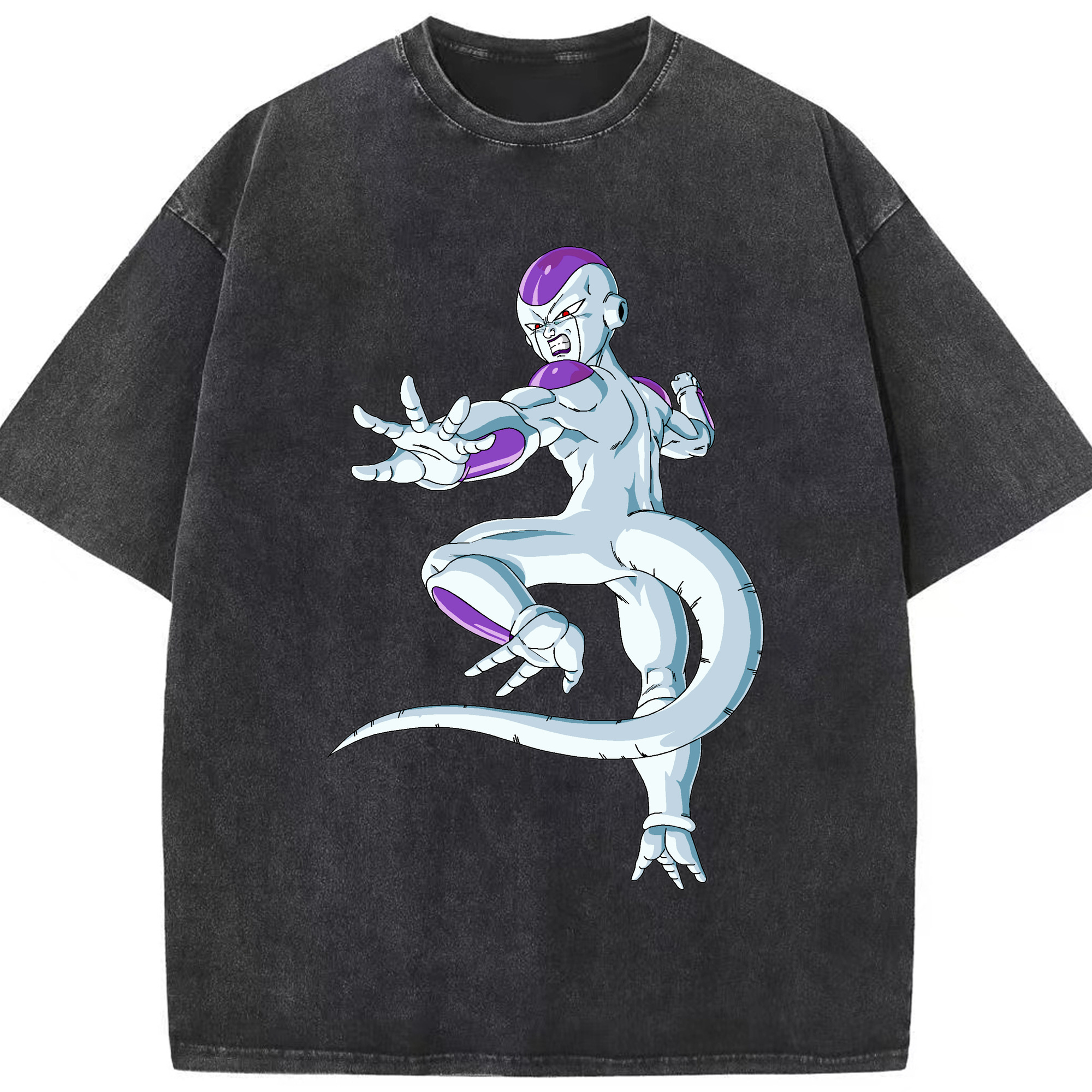 （画像用） ドラゴンボール フリーザ DRAGON BALL Frieza 綿100% ヴィンテージ風 半袖Tシャツ（フロントプリント）