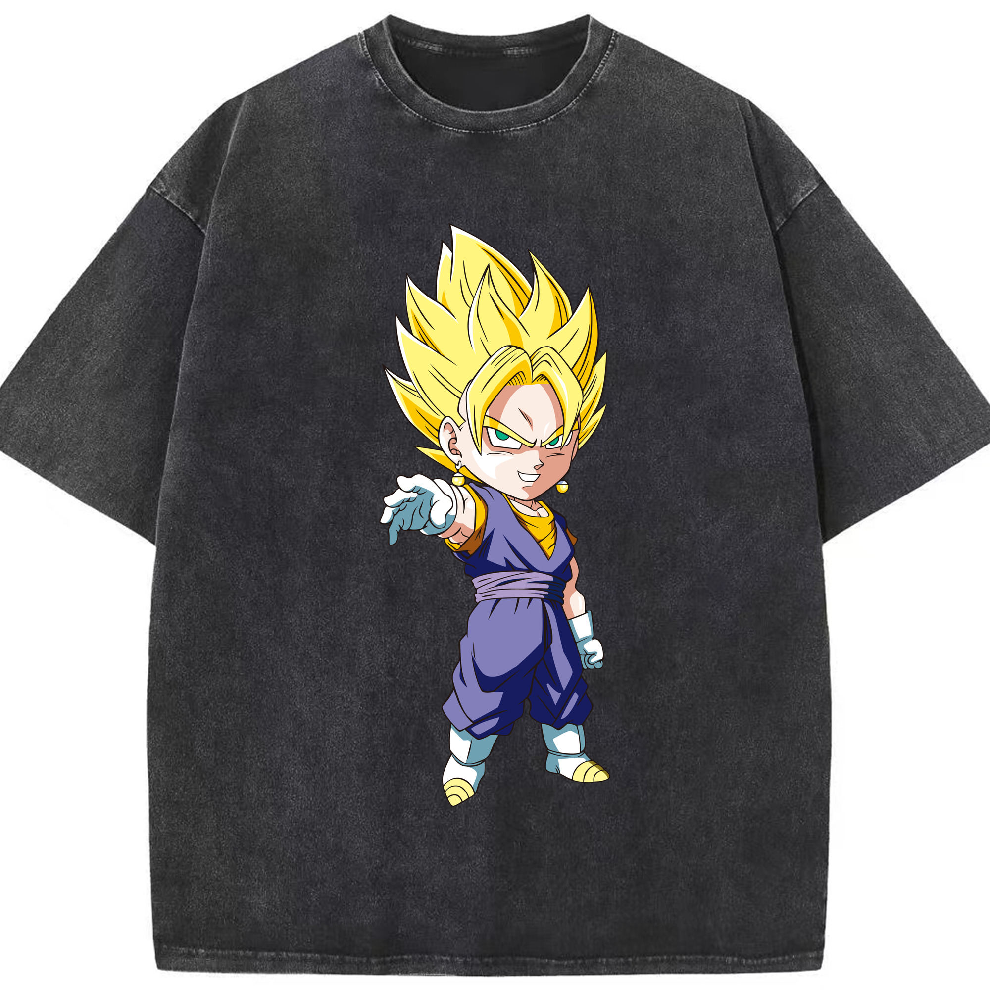 （画像用） ドラゴンボール ベジット DRAGON BALL Vegetto 綿100% ヴィンテージ風 半袖Tシャツ（フロントプリント）