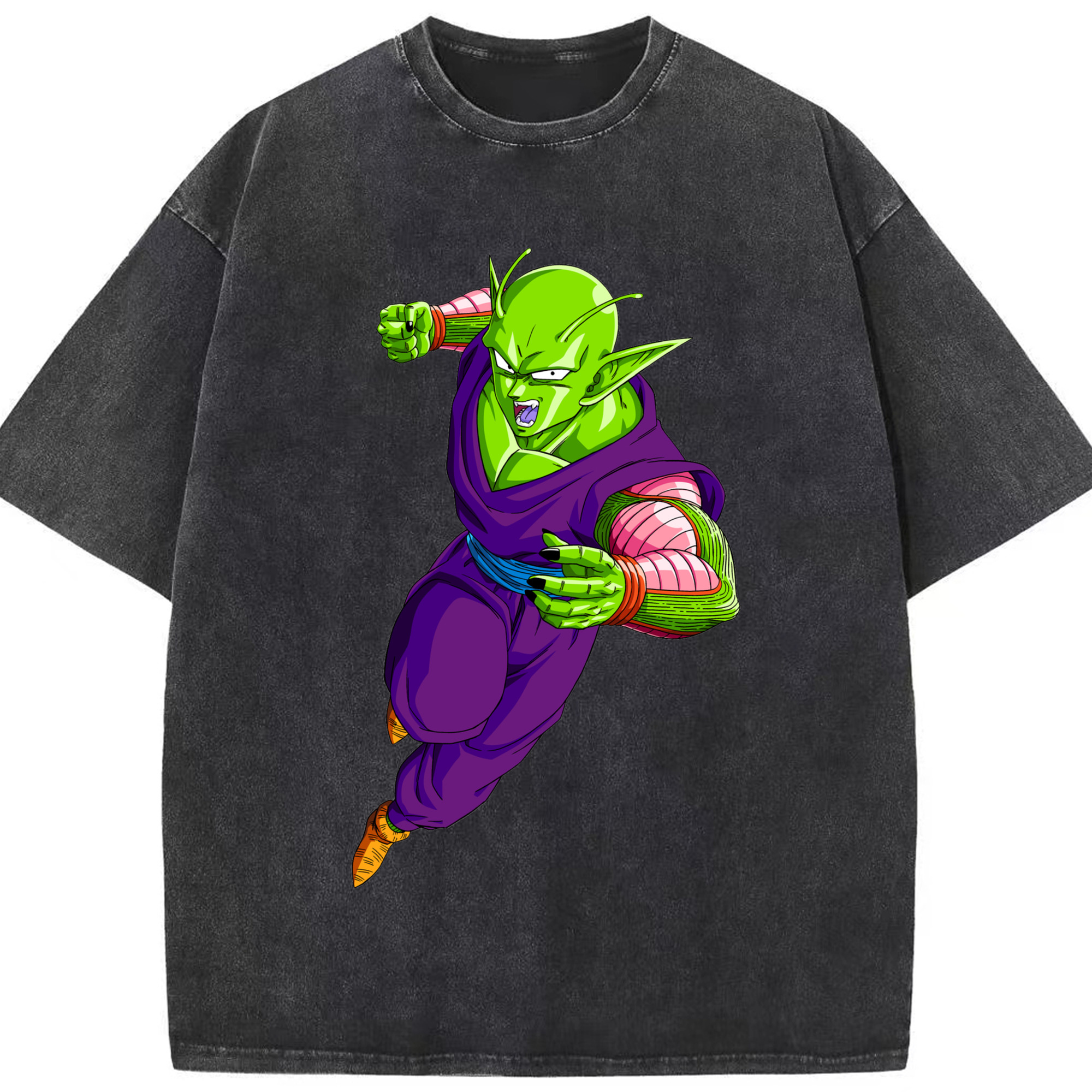 （画像用） ドラゴンボール ピッコロ DRAGON BALL Piccolo 綿100% ヴィンテージ風 半袖Tシャツ（フロントプリント）