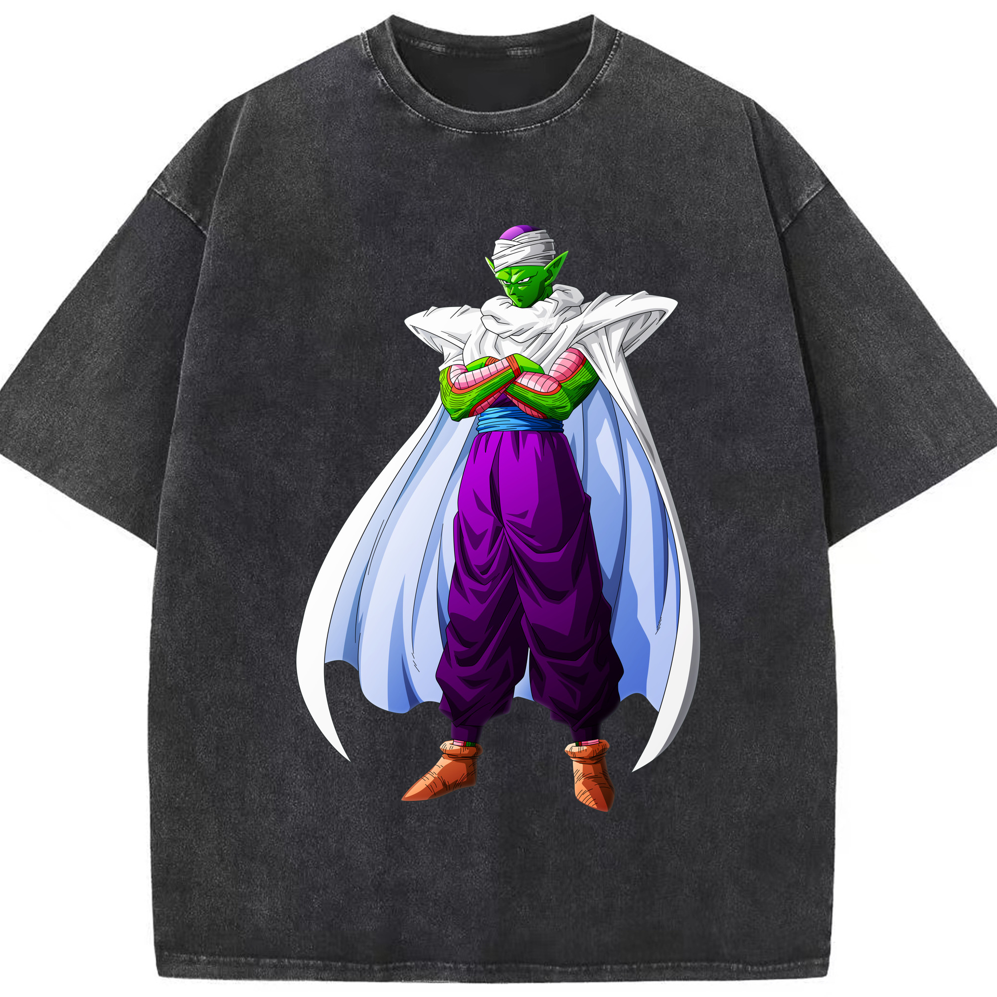 （画像用） ドラゴンボール ピッコロ DRAGON BALL Piccolo 綿100% ヴィンテージ風 半袖Tシャツ（フロントプリント）