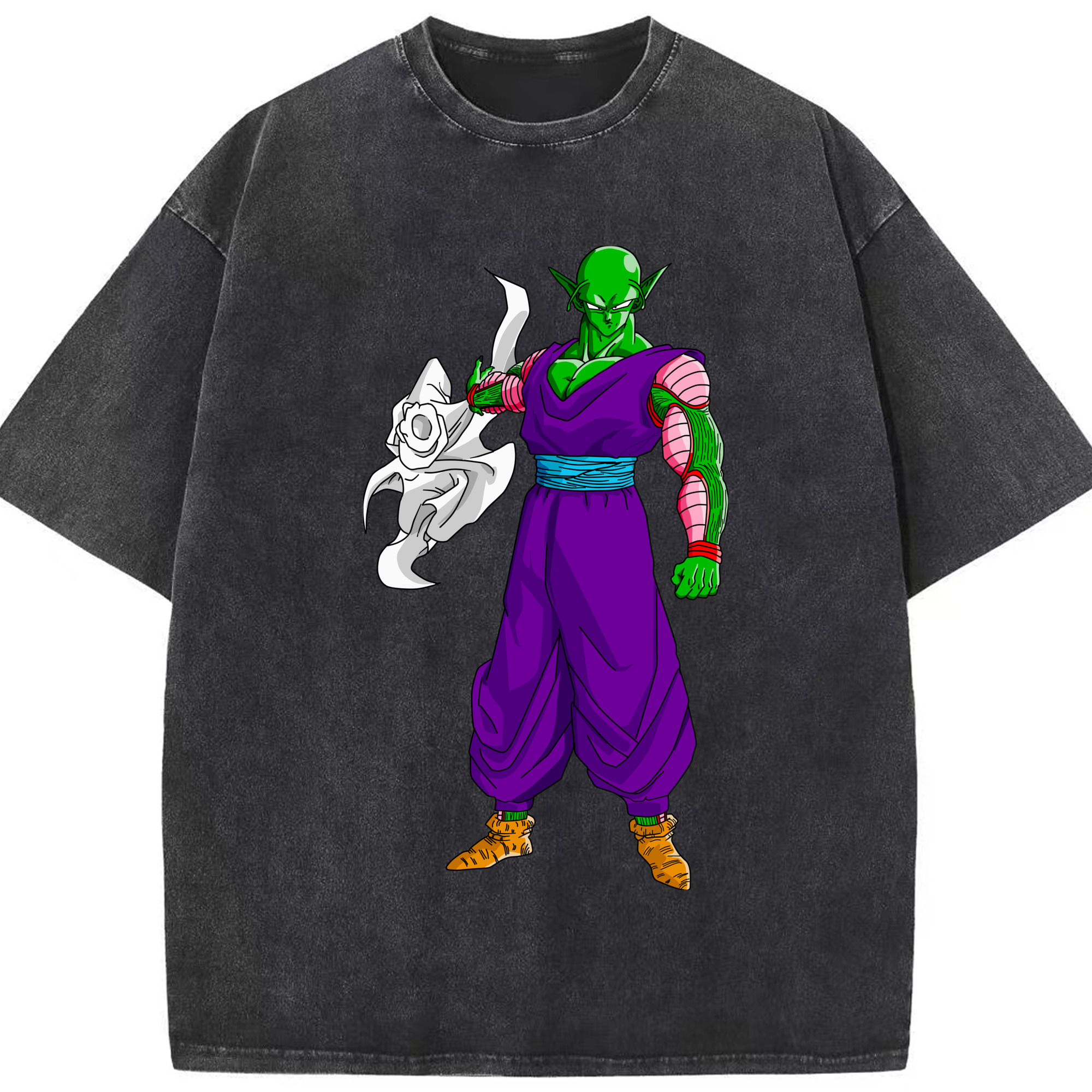（画像用） ドラゴンボール ピッコロ DRAGON BALL Piccolo 綿100% ヴィンテージ風 半袖Tシャツ（フロントプリント）