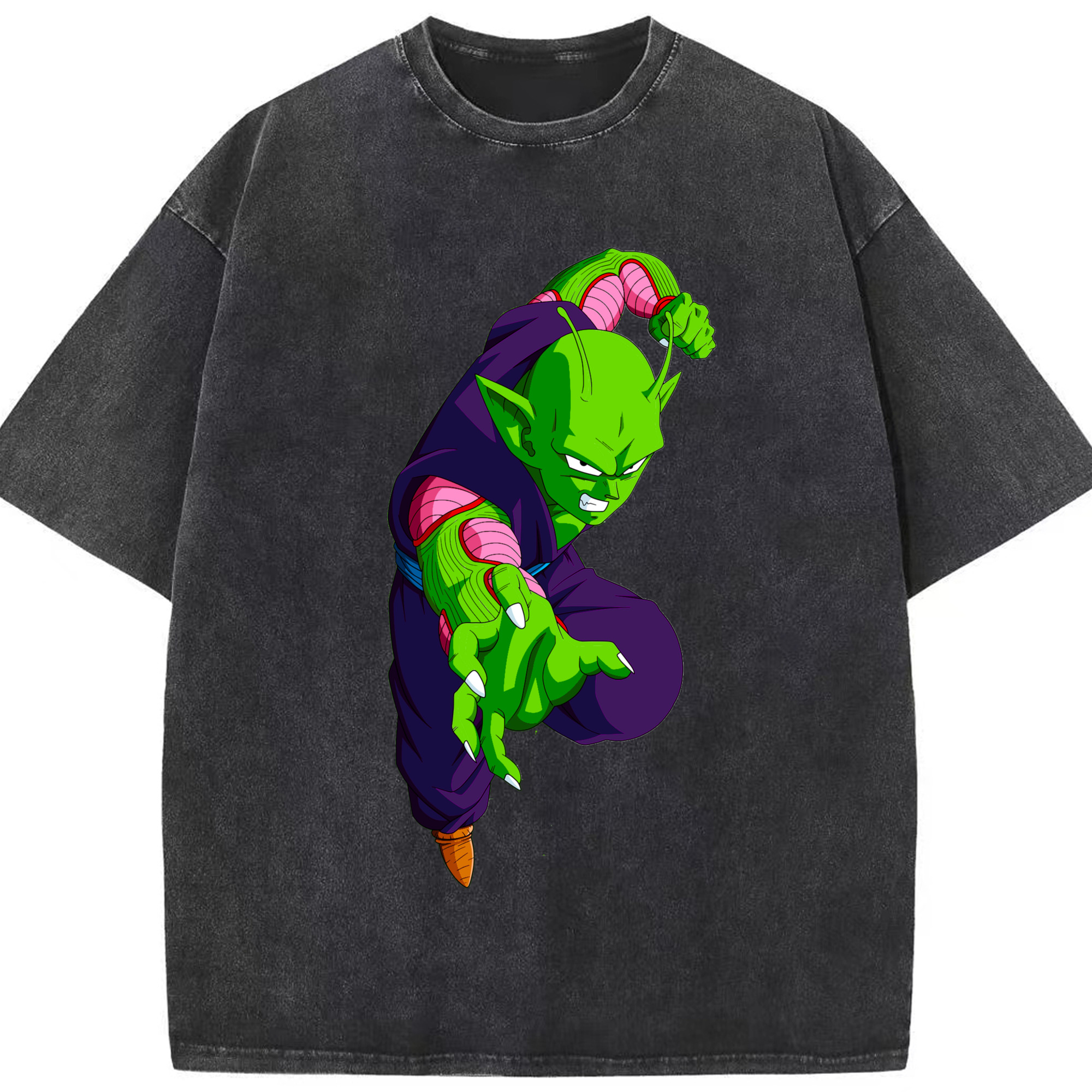 （画像用） ドラゴンボール ピッコロ DRAGON BALL Piccolo 綿100% ヴィンテージ風 半袖Tシャツ（フロントプリント）