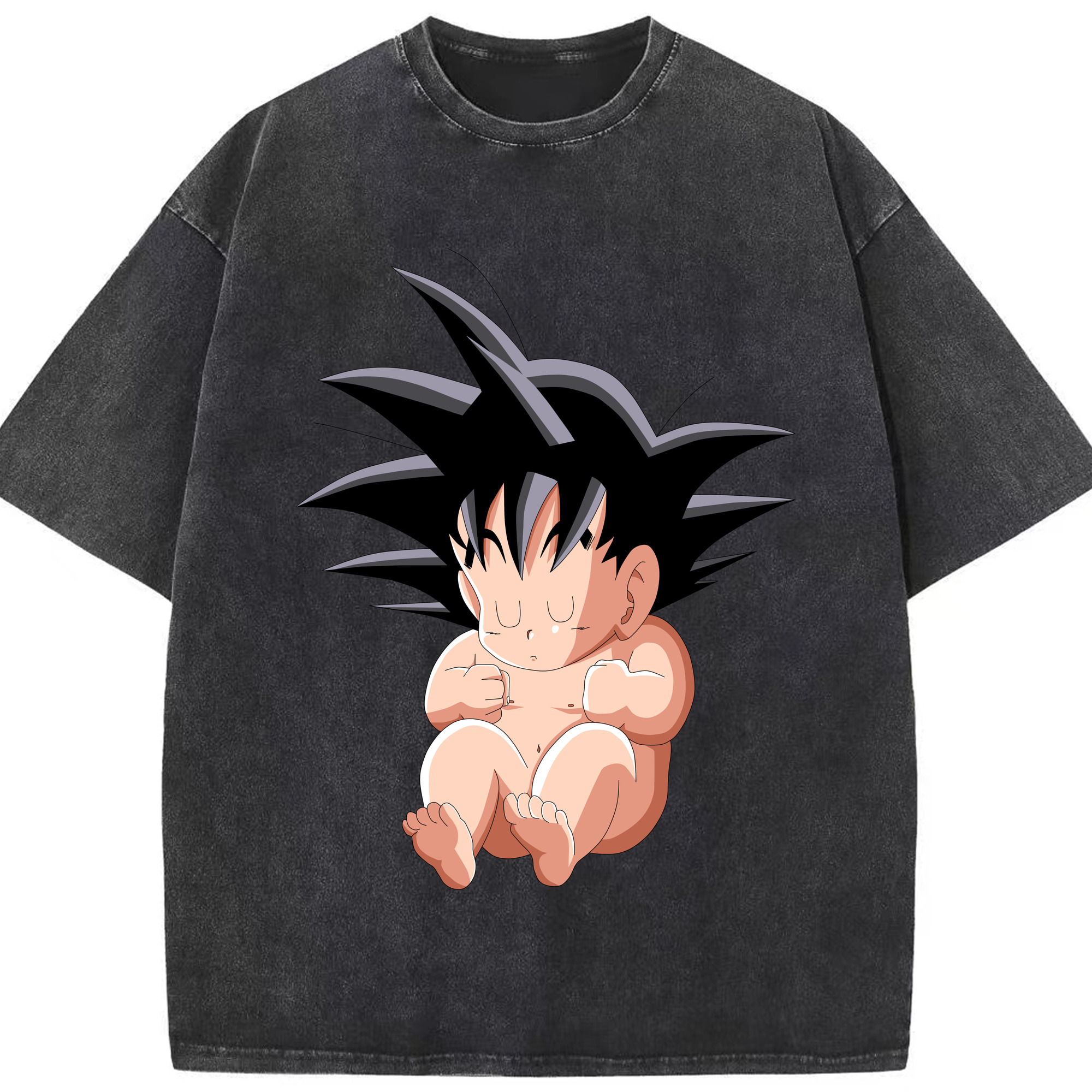 （画像用） ドラゴンボール 孫悟空（そん ごくう）Son Goku カカロット DRAGON BALL Kakarotto 綿100% ヴィンテージ風 半袖Tシャツ（フロントプリント）