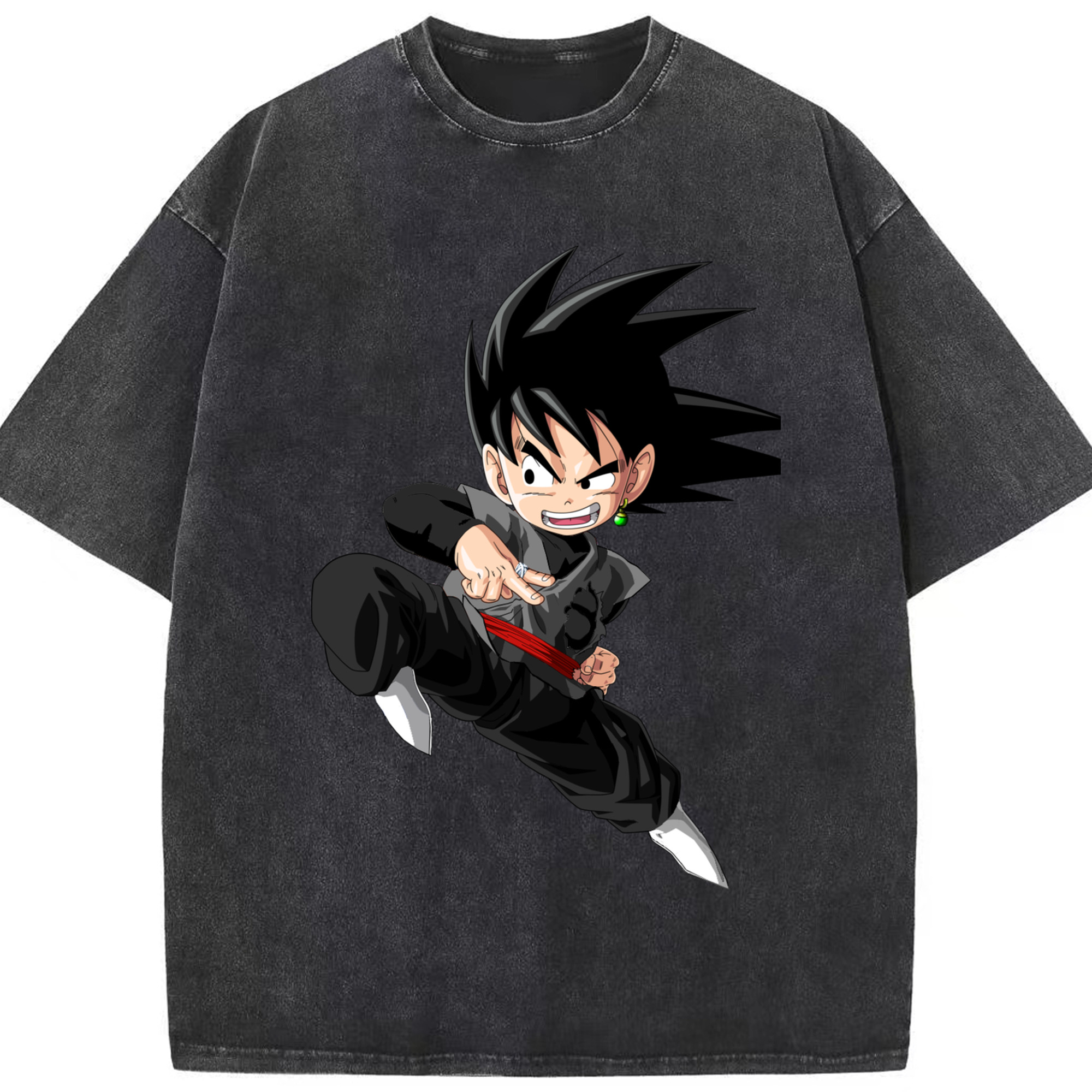 （画像用） ドラゴンボール 孫悟空（そん ごくう）Son Goku カカロット DRAGON BALL Kakarotto 綿100% ヴィンテージ風 半袖Tシャツ（フロントプリント）