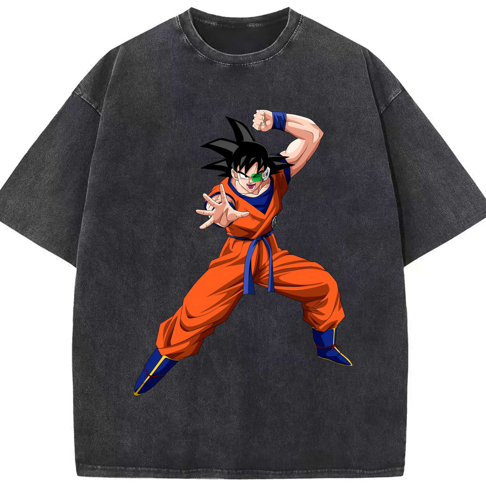 （画像用） ドラゴンボール 孫悟空（そん ごくう）Son Goku カカロット DRAGON BALL Kakarotto 綿100% ヴィンテージ風 半袖Tシャツ（フロントプリント）