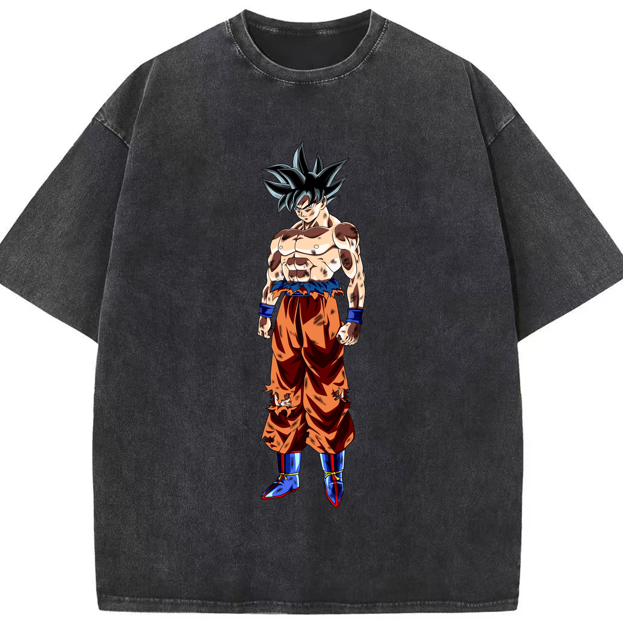 （画像用） ドラゴンボール 孫悟空（そん ごくう）Son Goku カカロット DRAGON BALL Kakarotto 綿100% ヴィンテージ風 半袖Tシャツ（フロントプリント）