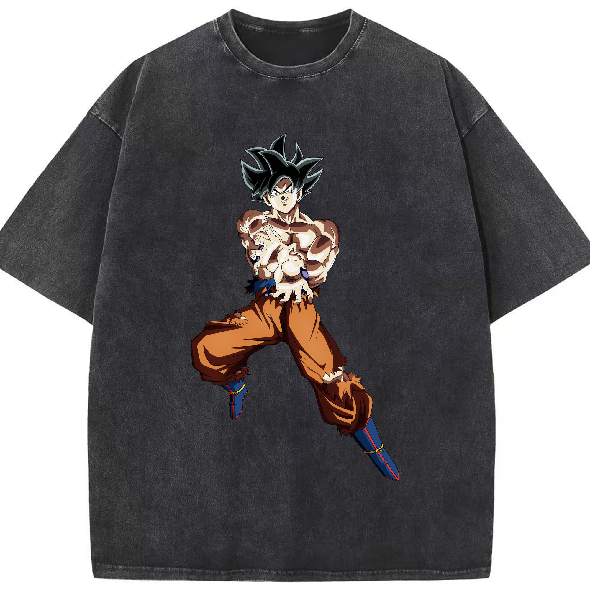 （画像用） ドラゴンボール 孫悟空（そん ごくう）Son Goku カカロット DRAGON BALL Kakarotto 綿100% ヴィンテージ風 半袖Tシャツ（フロントプリント）
