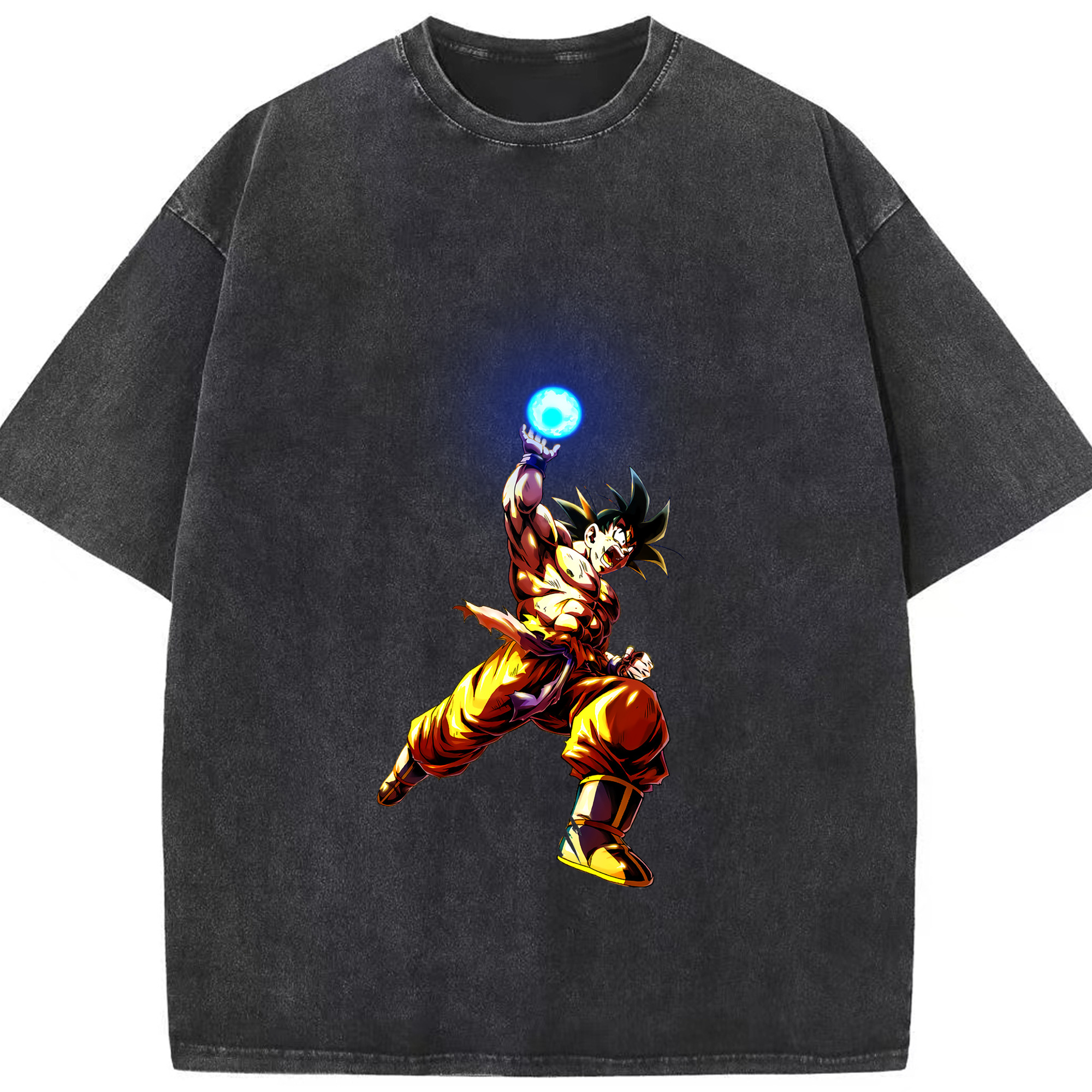 （画像用） ドラゴンボール 孫悟空（そん ごくう）Son Goku カカロット DRAGON BALL Kakarotto 綿100% ヴィンテージ風 半袖Tシャツ（フロントプリント）