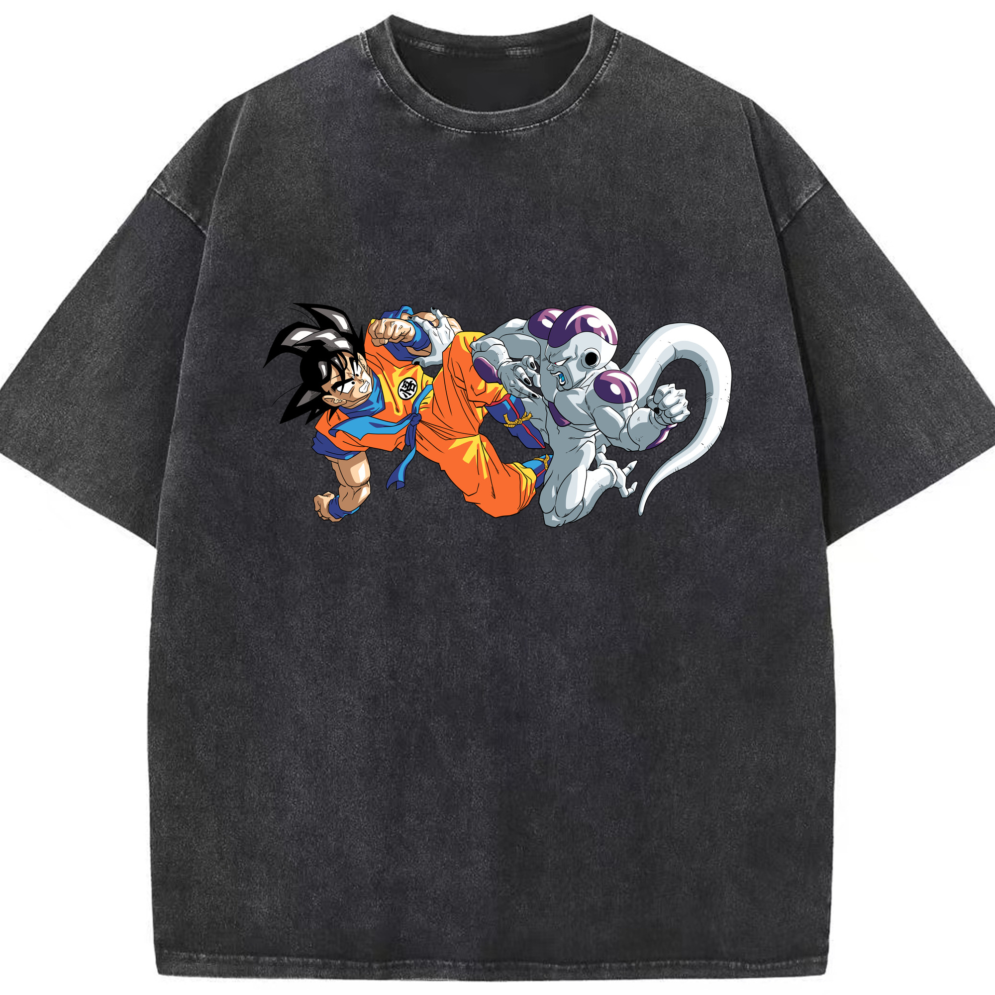 （画像用） ドラゴンボール 孫悟空（そん ごくう）Son Goku カカロット DRAGON BALL Kakarotto 綿100% ヴィンテージ風 半袖Tシャツ（フロントプリント）