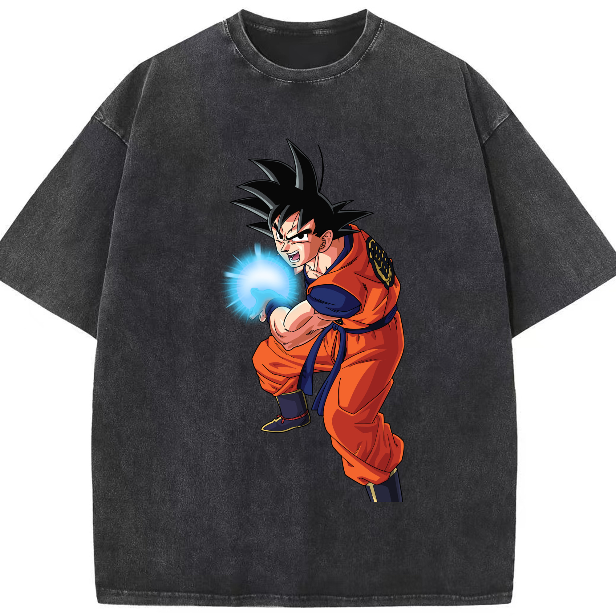 （画像用） ドラゴンボール 孫悟空（そん ごくう）Son Goku カカロット DRAGON BALL Kakarotto 綿100% ヴィンテージ風 半袖Tシャツ（フロントプリント）