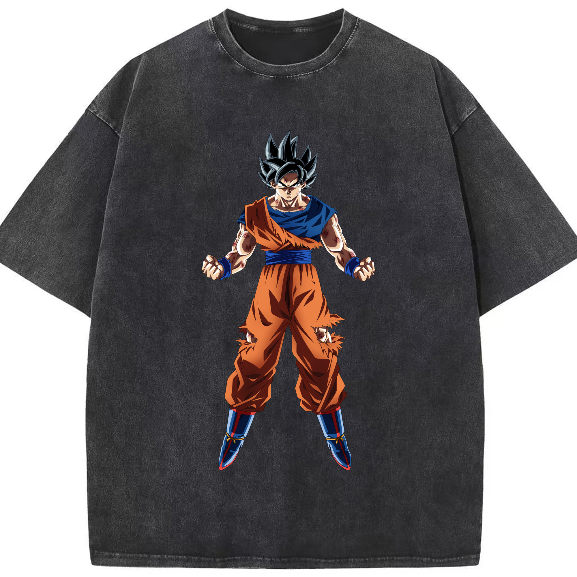 （画像用） ドラゴンボール 孫悟空（そん ごくう）Son Goku カカロット DRAGON BALL Kakarotto 綿100% ヴィンテージ風 半袖Tシャツ（フロントプリント）