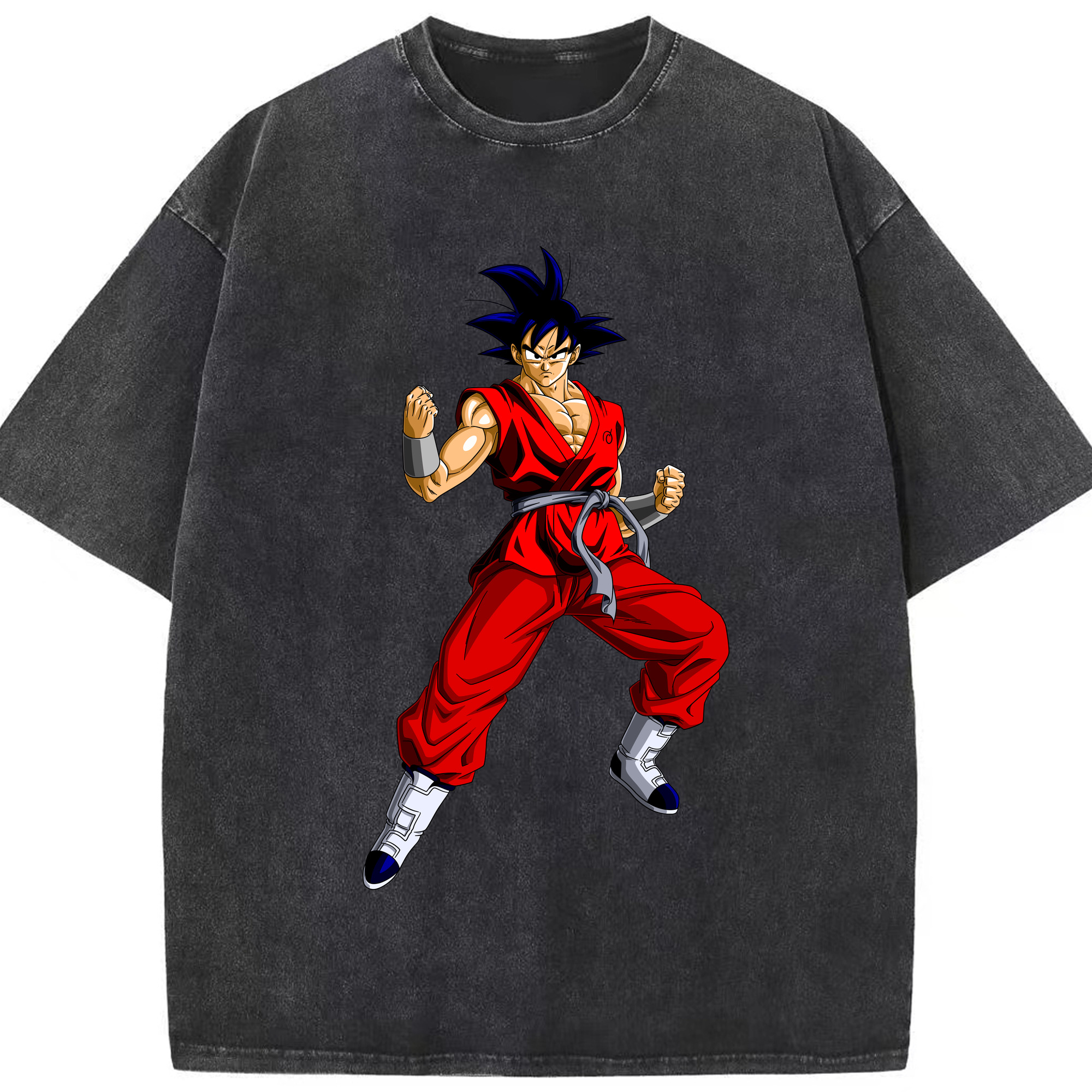 （画像用） ドラゴンボール 孫悟空（そん ごくう）Son Goku カカロット DRAGON BALL Kakarotto 綿100% ヴィンテージ風 半袖Tシャツ（フロントプリント）