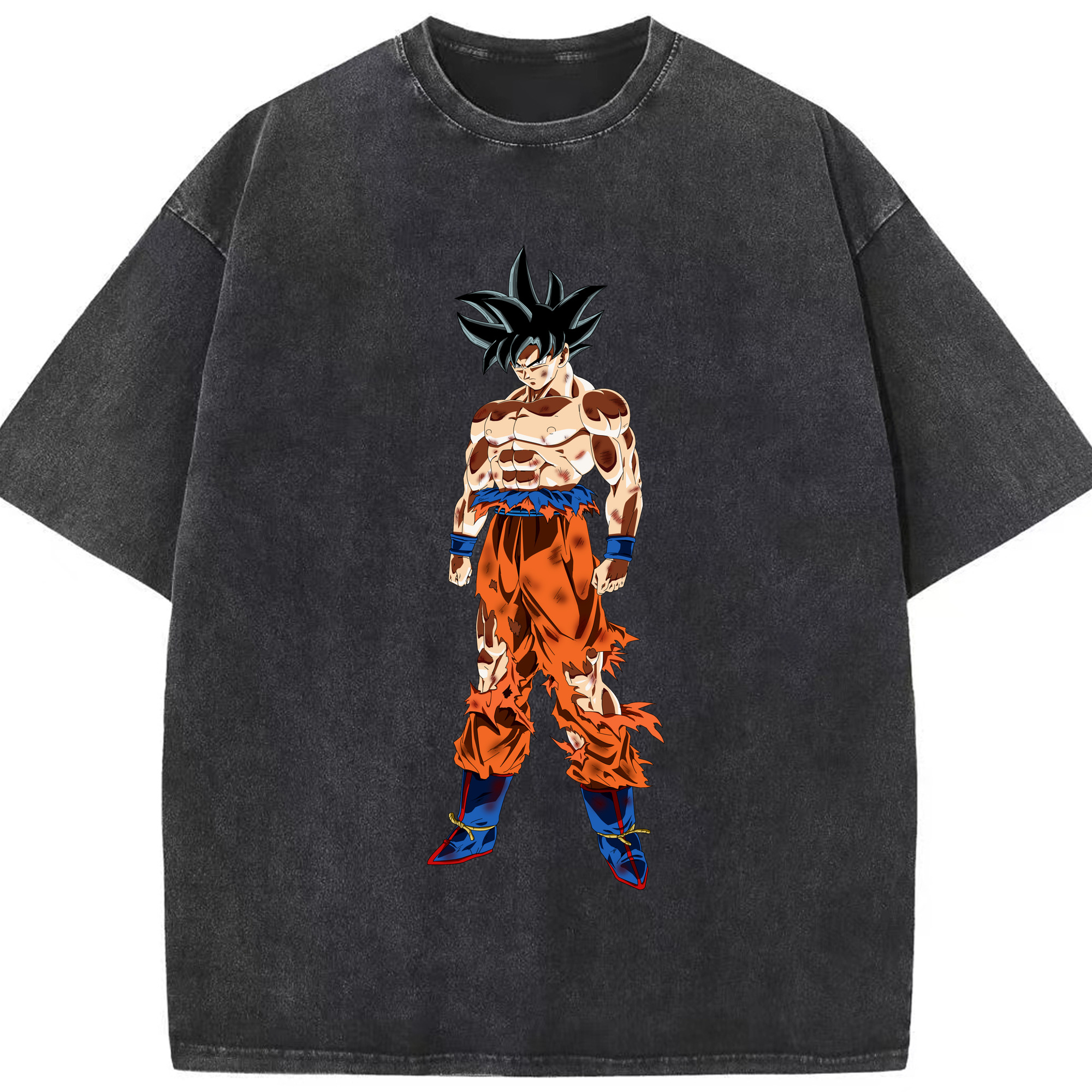 （画像用） ドラゴンボール 孫悟空（そん ごくう）Son Goku カカロット DRAGON BALL Kakarotto 綿100% ヴィンテージ風 半袖Tシャツ（フロントプリント）