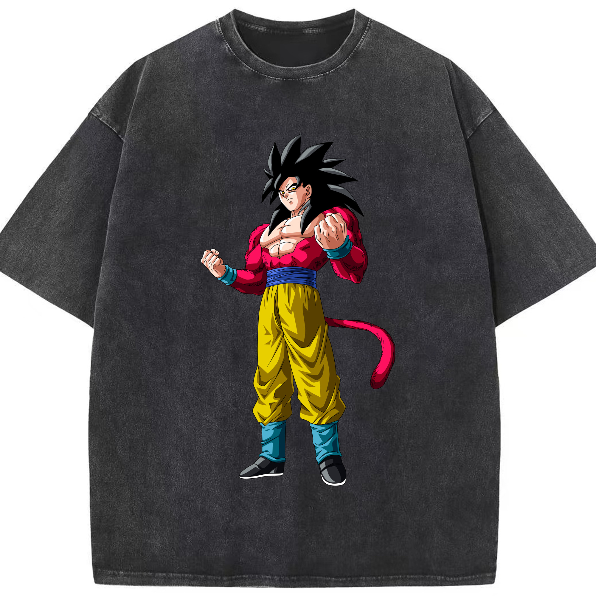 （画像用） ドラゴンボール 孫悟空（そん ごくう）Son Goku カカロット DRAGON BALL Kakarotto 綿100% ヴィンテージ風 半袖Tシャツ（フロントプリント）