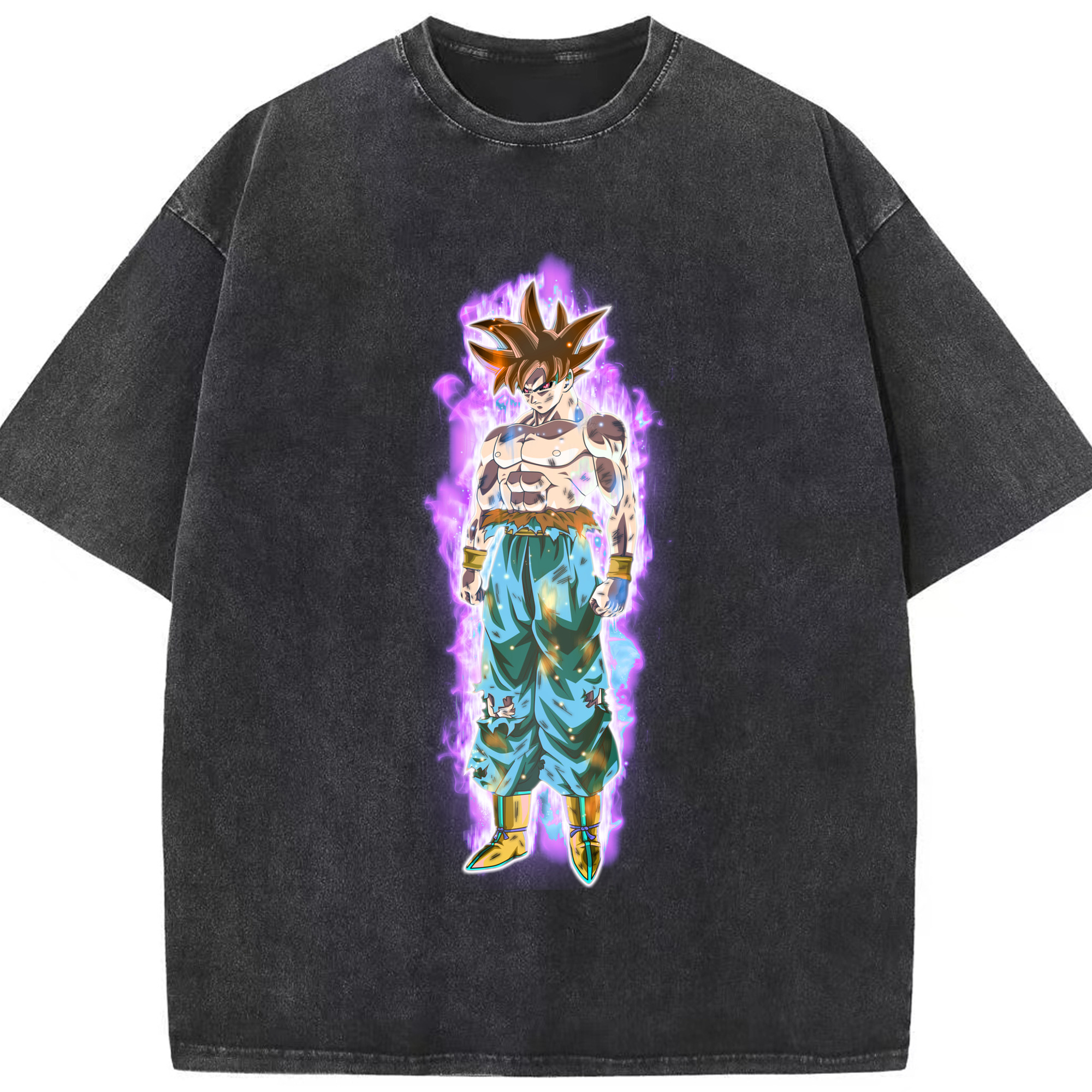 （画像用） ドラゴンボール 孫悟空（そん ごくう）Son Goku カカロット DRAGON BALL Kakarotto 綿100% ヴィンテージ風 半袖Tシャツ（フロントプリント）