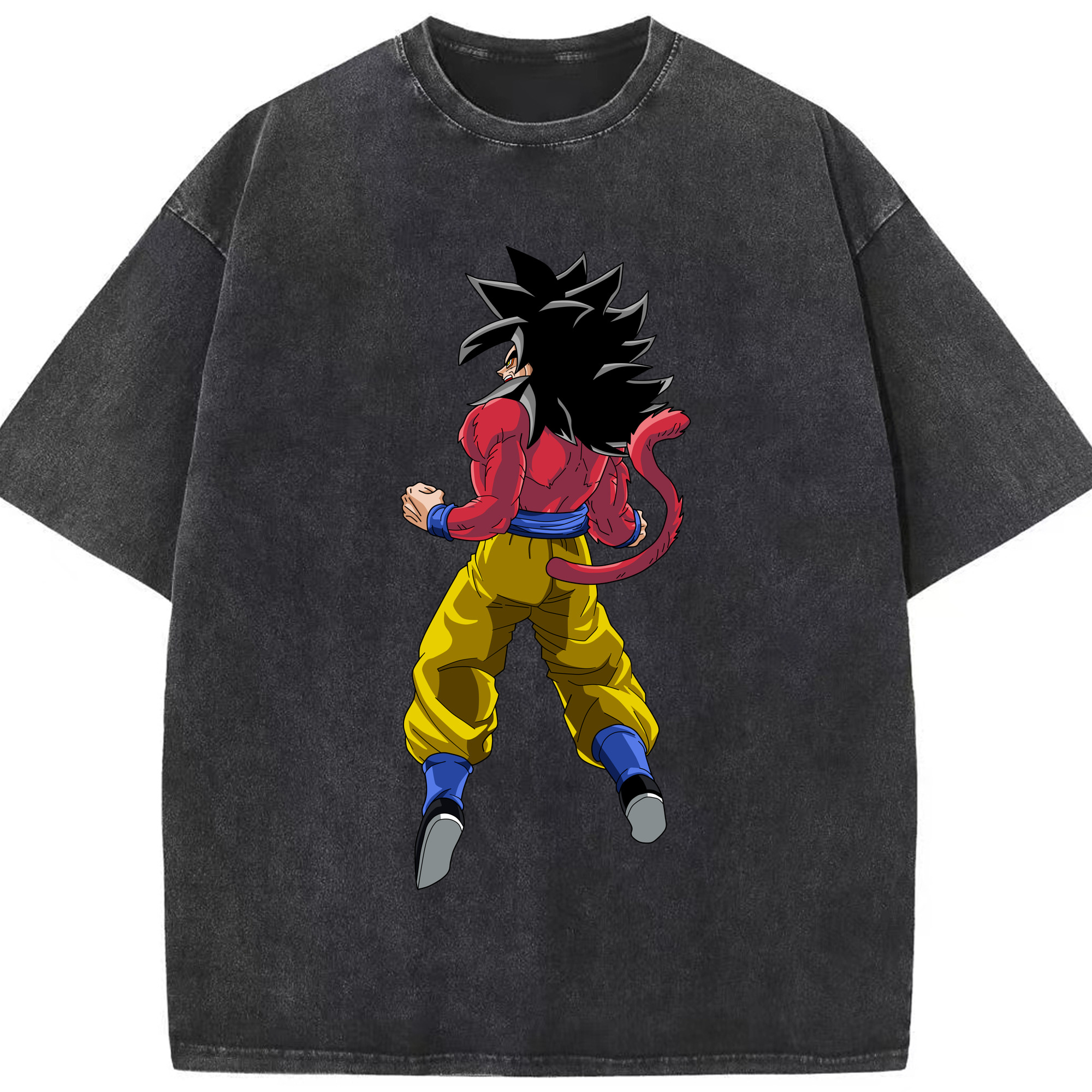 （画像用） ドラゴンボール 孫悟空（そん ごくう）Son Goku カカロット DRAGON BALL Kakarotto 綿100% ヴィンテージ風 半袖Tシャツ（フロントプリント）