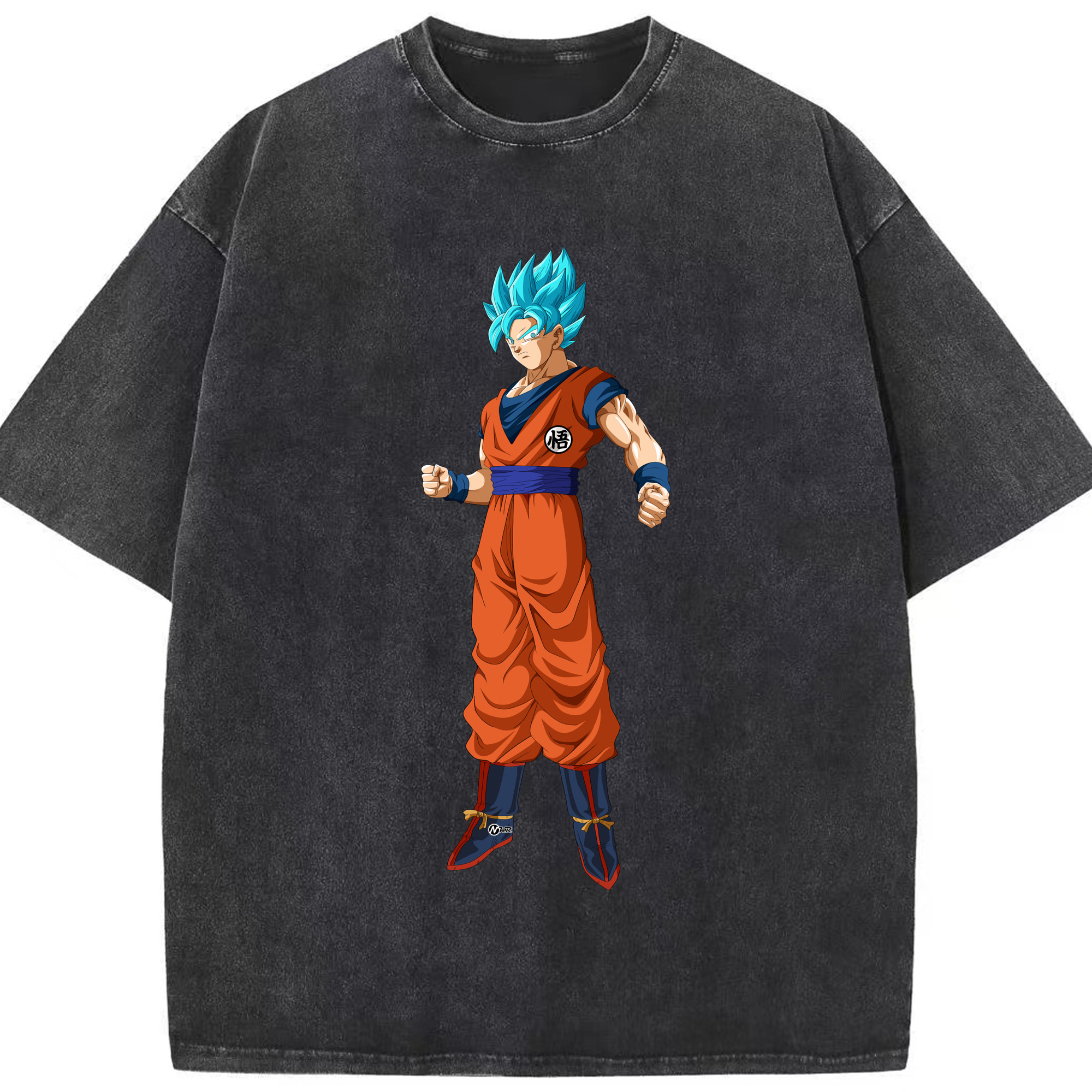 （画像用） ドラゴンボール 孫悟空（そん ごくう）Son Goku カカロット DRAGON BALL Kakarotto 綿100% ヴィンテージ風 半袖Tシャツ（フロントプリント）