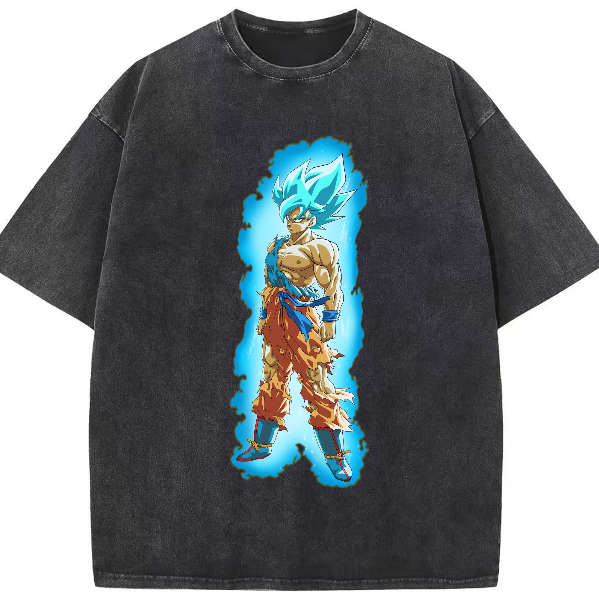 （画像用） ドラゴンボール 孫悟空（そん ごくう）Son Goku カカロット DRAGON BALL Kakarotto 綿100% ヴィンテージ風 半袖Tシャツ（フロントプリント）