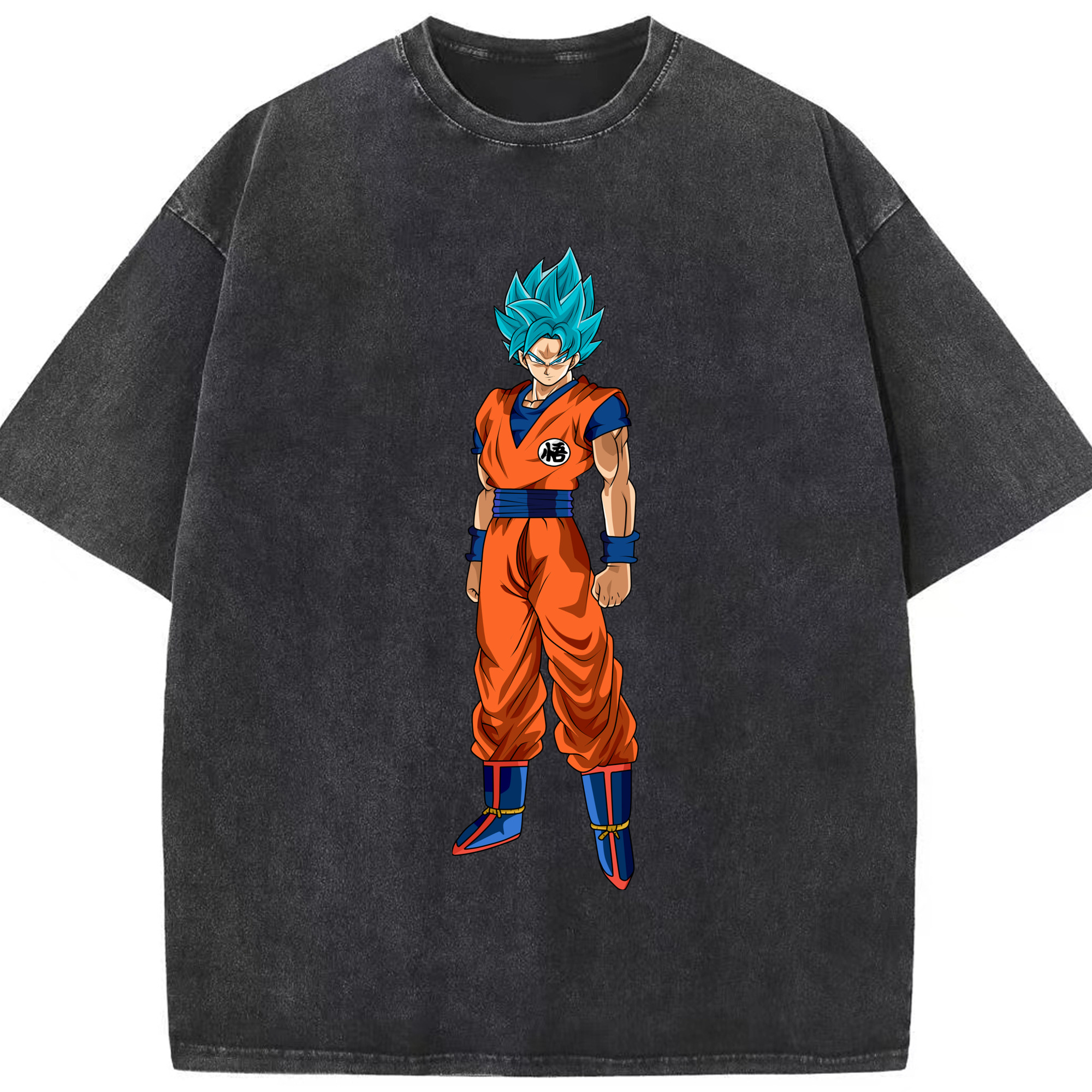 （画像用） ドラゴンボール 孫悟空（そん ごくう）Son Goku カカロット DRAGON BALL Kakarotto 綿100% ヴィンテージ風 半袖Tシャツ（フロントプリント）