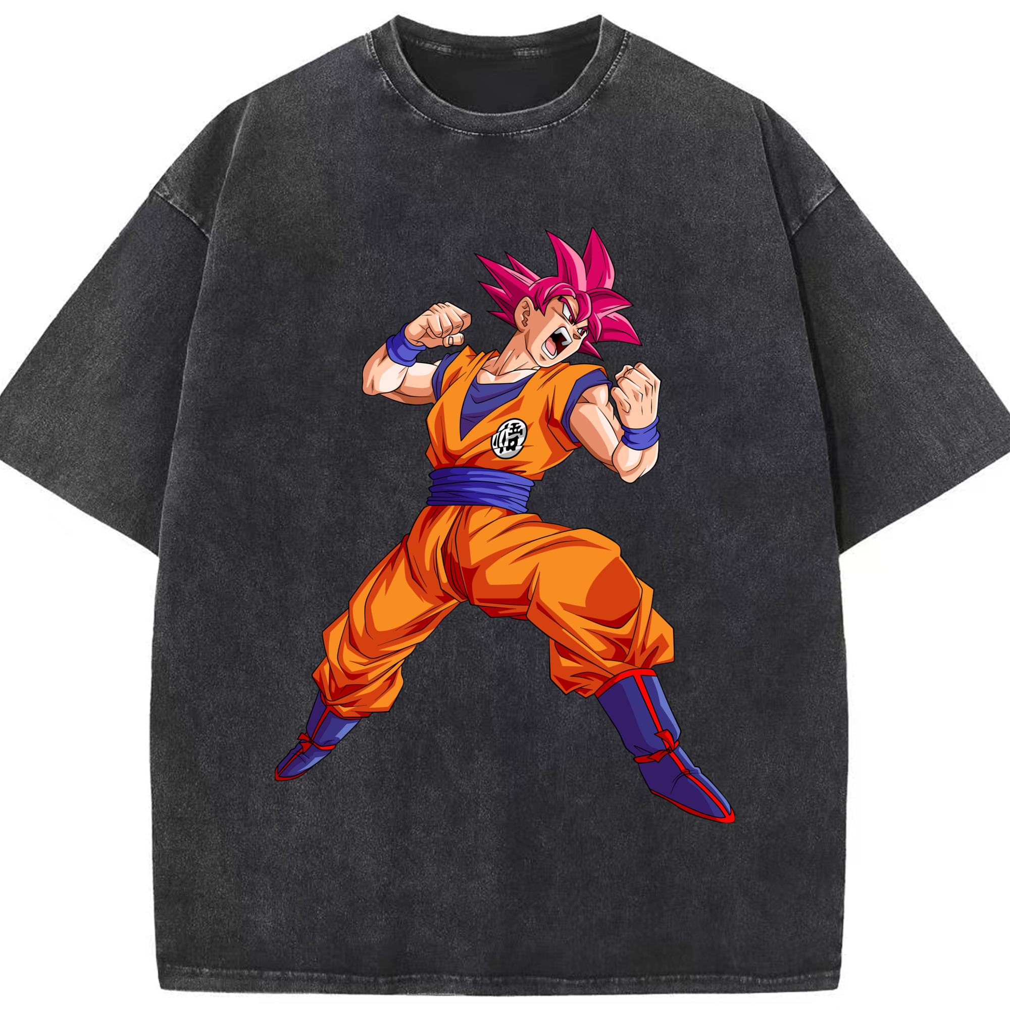（画像用） ドラゴンボール 孫悟空（そん ごくう）Son Goku カカロット DRAGON BALL Kakarotto 綿100% ヴィンテージ風 半袖Tシャツ（フロントプリント）