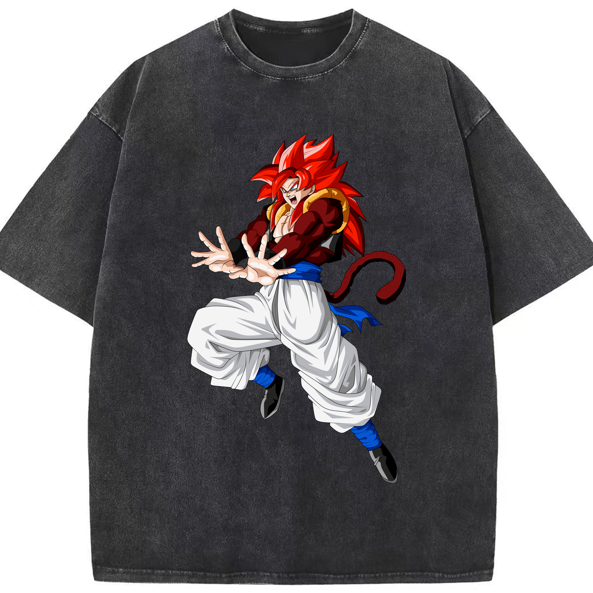 （画像用） ドラゴンボール 孫悟空（そん ごくう）Son Goku カカロット DRAGON BALL Kakarotto 綿100% ヴィンテージ風 半袖Tシャツ（フロントプリント）