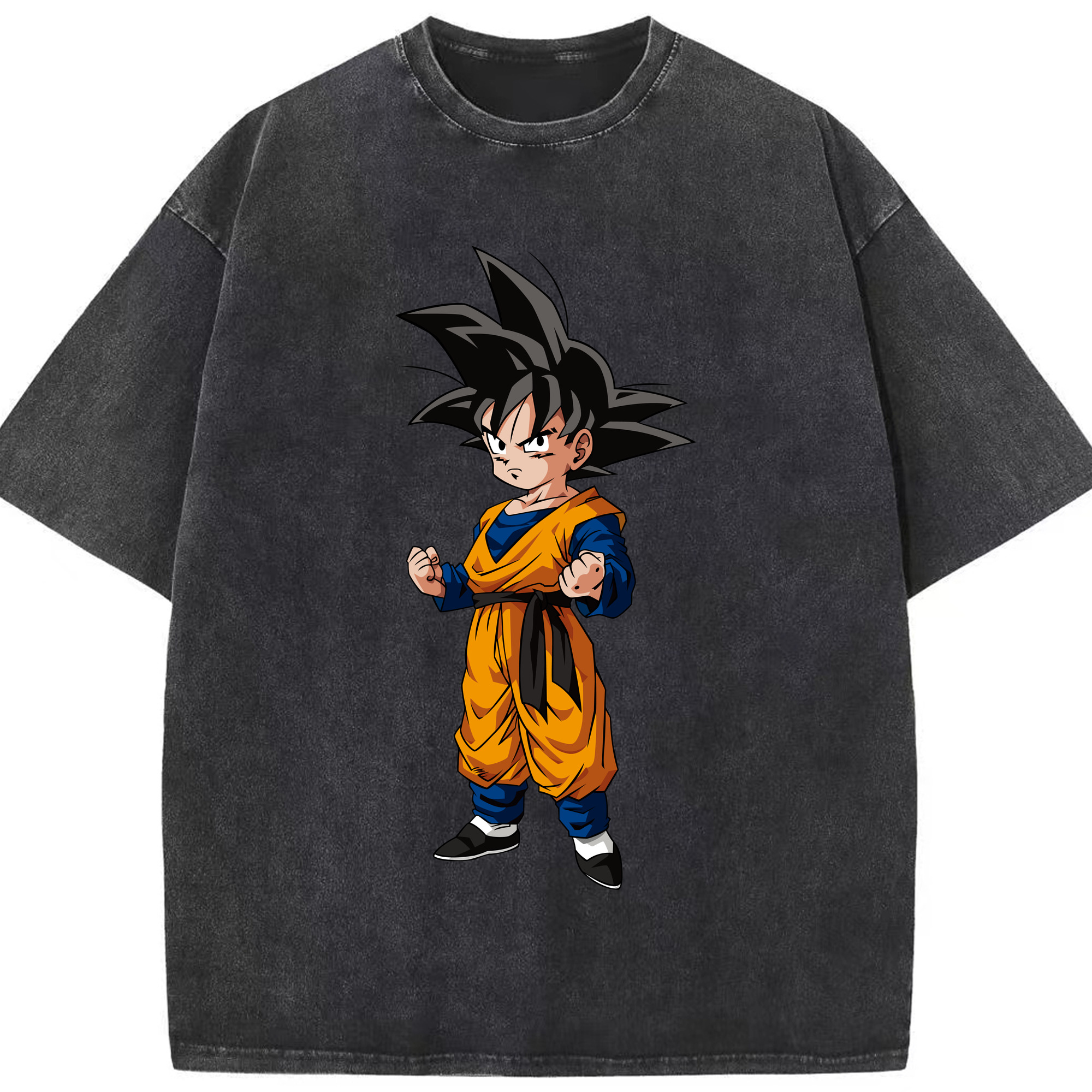 （画像用） ドラゴンボール 孫悟空（そん ごくう）Son Goku カカロット DRAGON BALL Kakarotto 綿100% ヴィンテージ風 半袖Tシャツ（フロントプリント）