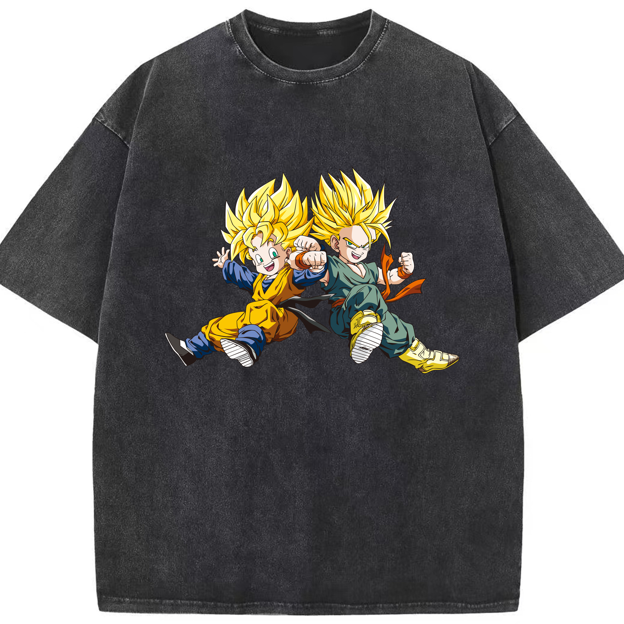 （画像用） ドラゴンボール 孫悟空（そん ごくう）Son Goku カカロット DRAGON BALL Kakarotto 綿100% ヴィンテージ風 半袖Tシャツ（フロントプリント）